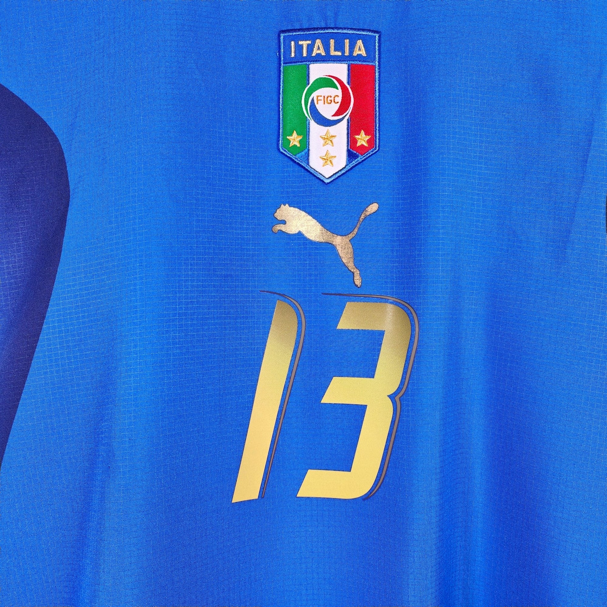 2006 Italy Home Shirt Nesta 13 - 9/10 - (XL) - Eternal Pitch