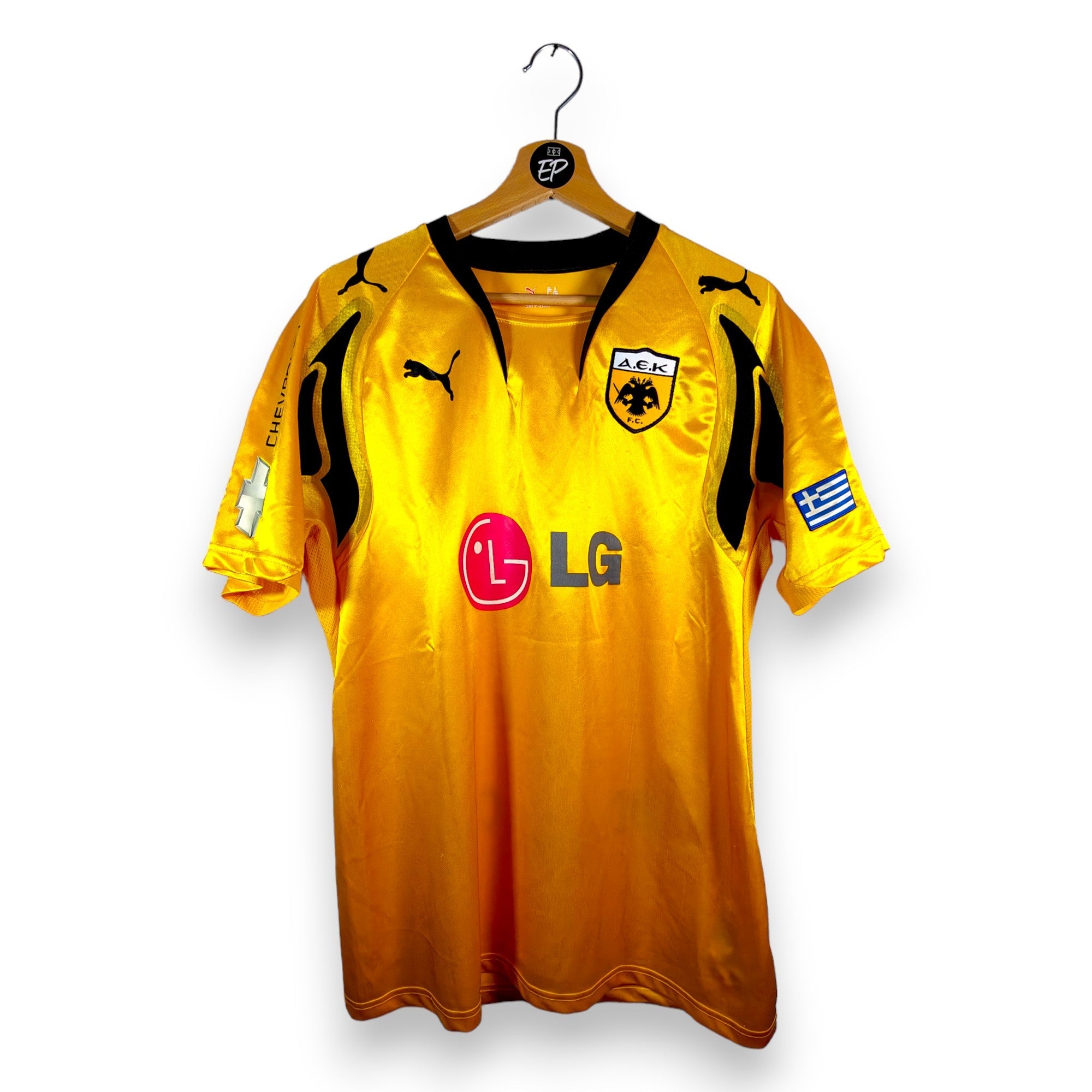2007 - 08 AEK Athens Home Shirt Rivaldo 10 (L) - Eternal Pitch