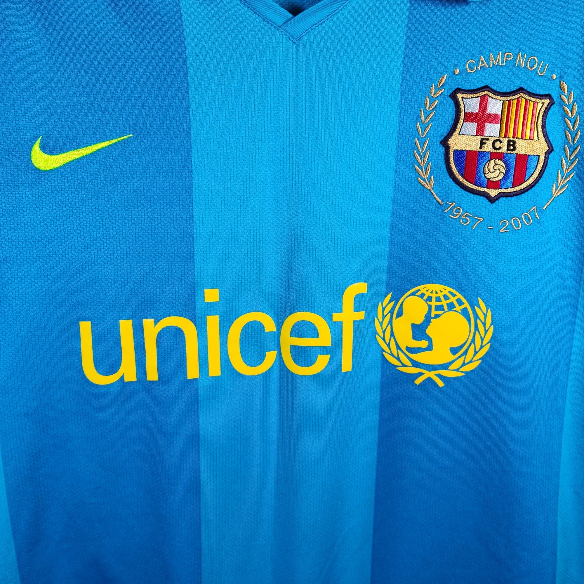2007 - 08 FC Barcelona Away Shirt Messi 19 - 9/10 - (M) - Eternal Pitch
