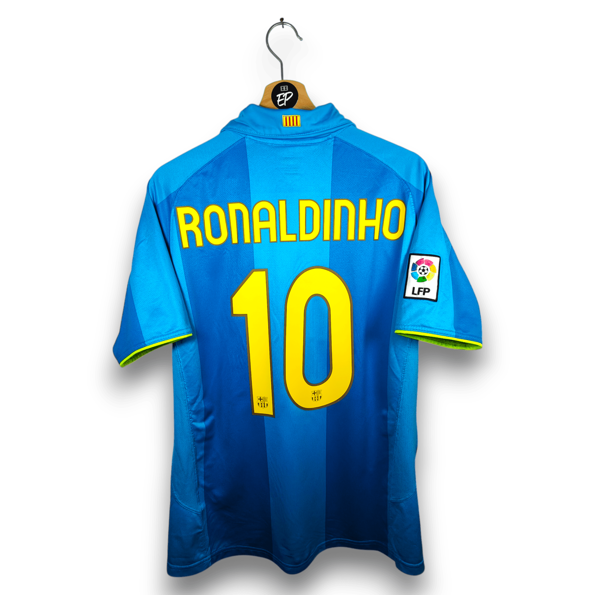 2007 - 08 FC Barcelona Away Shirt Ronaldinho 10 - 9/10 - (M) - Eternal Pitch
