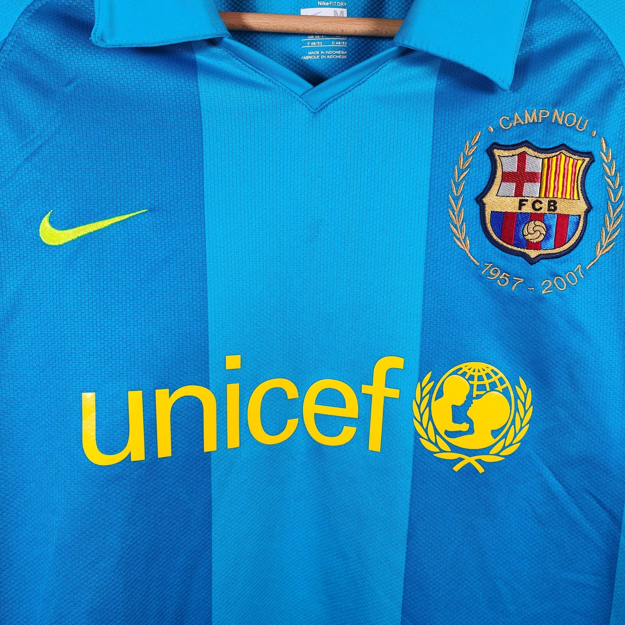 2007 - 08 FC Barcelona Away Shirt Ronaldinho 10 - 9/10 - (M) - Eternal Pitch