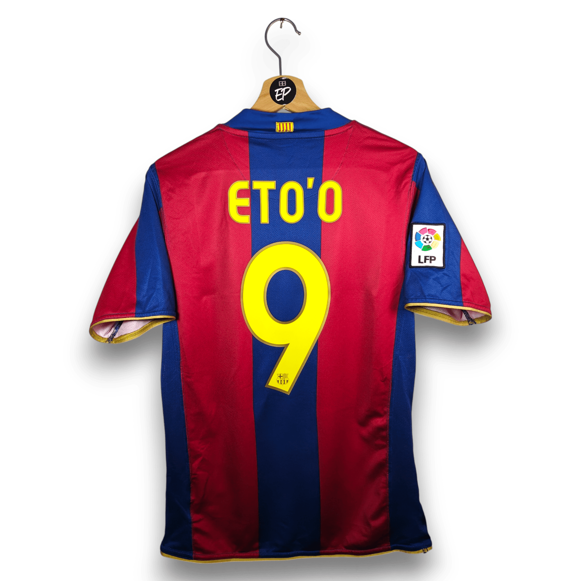 2007 - 08 FC Barcelona Home Shirt Eto’o 9 - 8.5/10 - (S) - Eternal Pitch