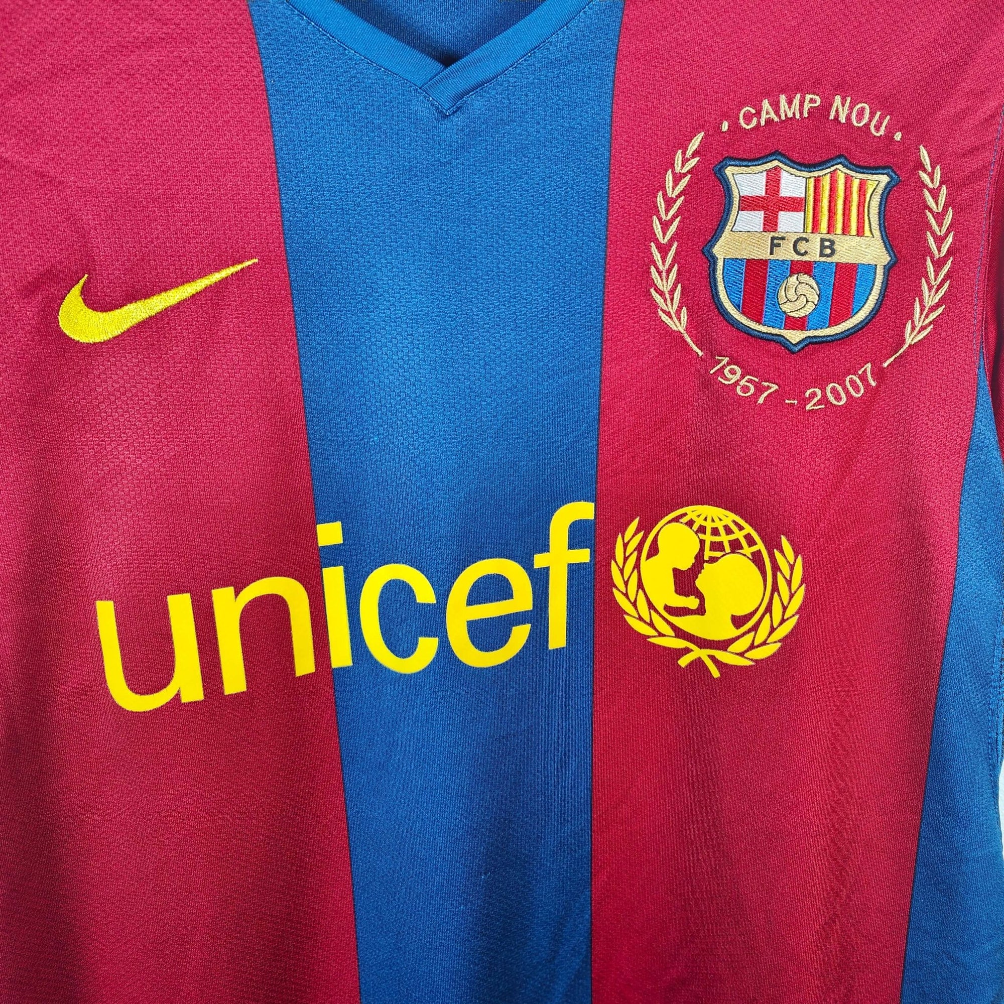 2007 - 08 FC Barcelona Home Shirt Eto’o 9 - 8.5/10 - (S) - Eternal Pitch