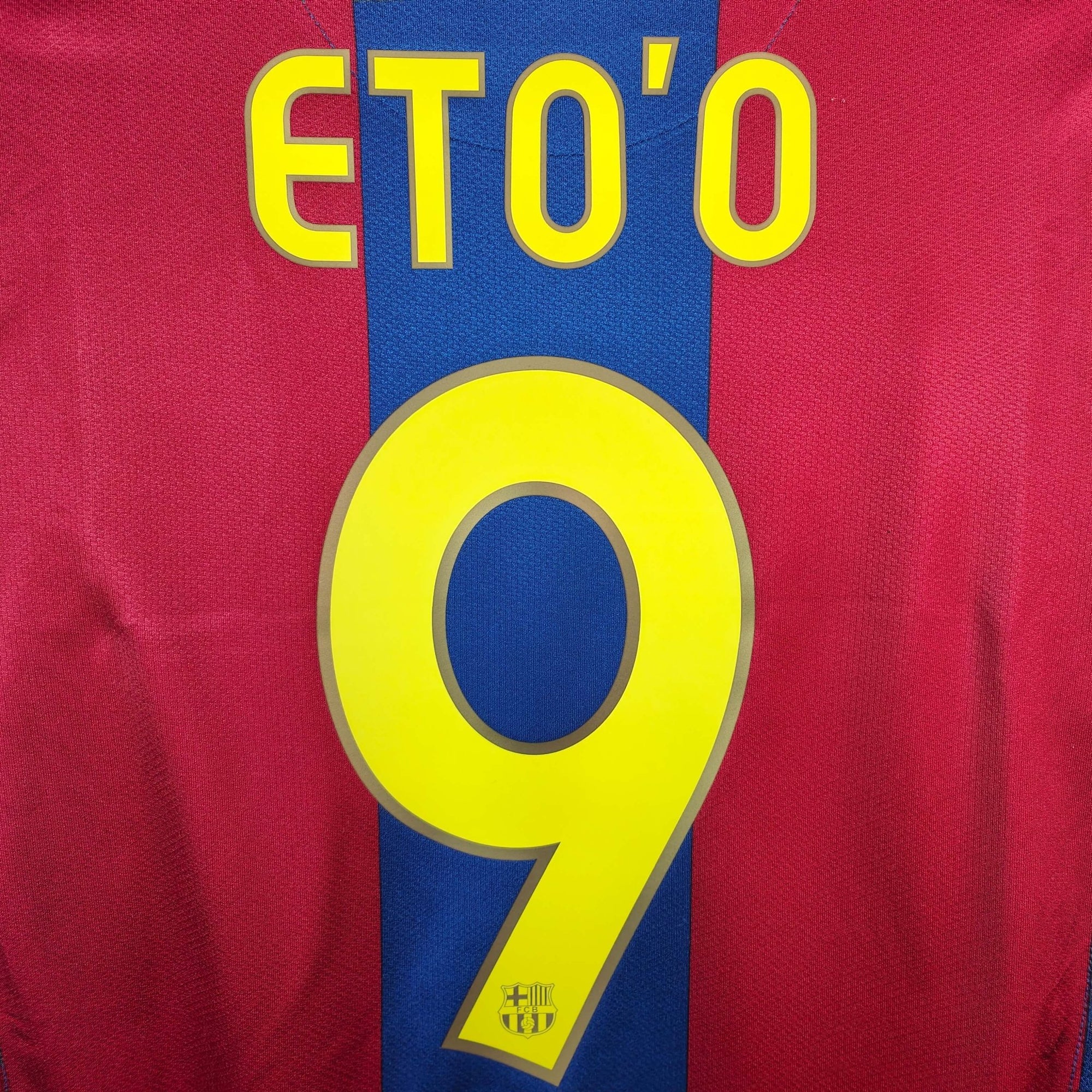 2007 - 08 FC Barcelona Home Shirt Eto’o 9 - 8.5/10 - (S) - Eternal Pitch