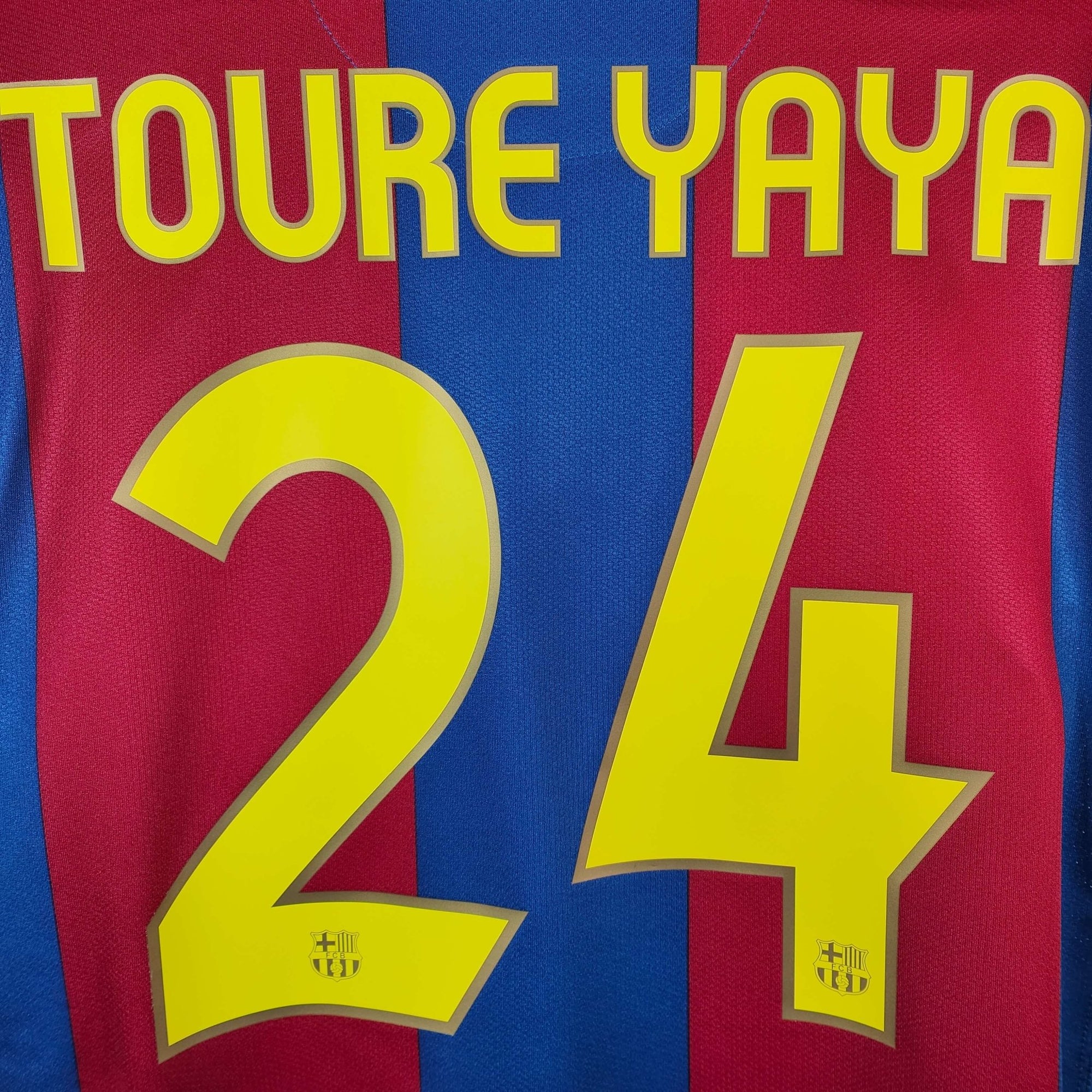 2007 - 08 FC Barcelona Home Shirt Toure Yaya 24 - 8.5/10 - (L) - Eternal Pitch