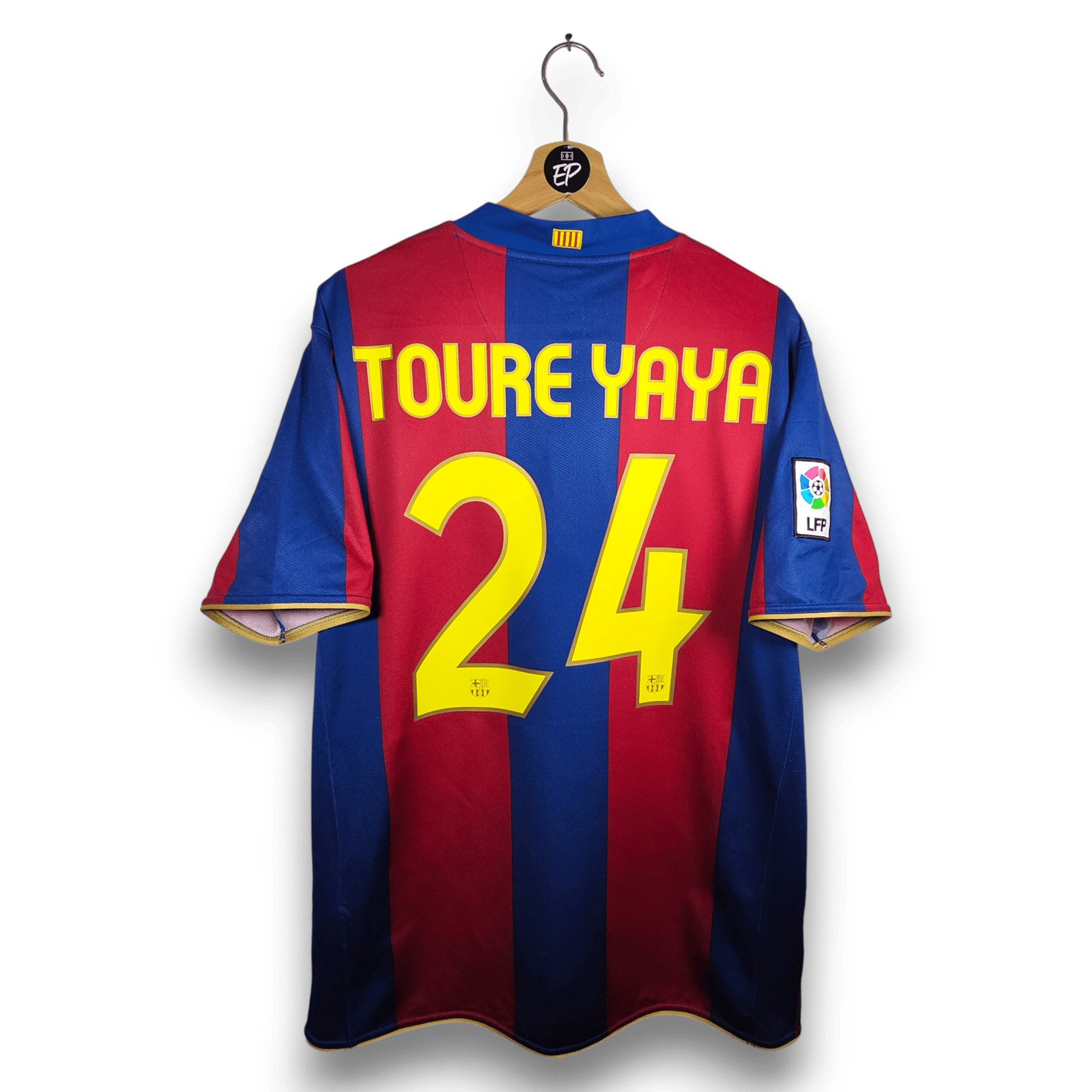 2007 - 08 FC Barcelona Home Shirt Toure Yaya 24 - 8.5/10 - (XL) - Eternal Pitch
