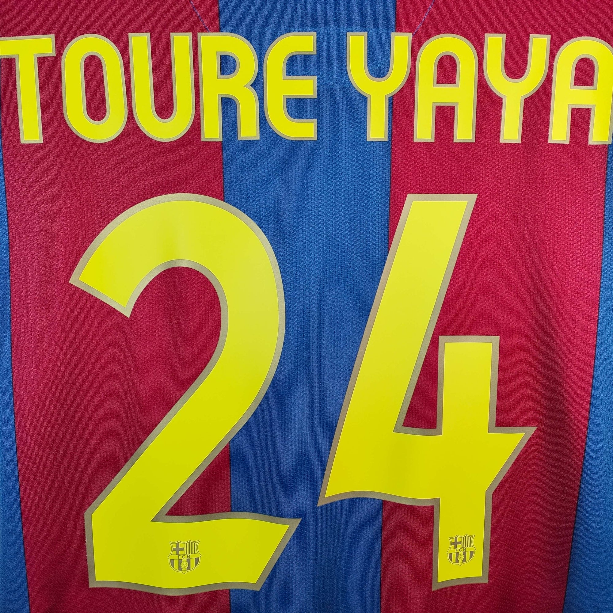2007 - 08 FC Barcelona Home Shirt Toure Yaya 24 - 8.5/10 - (XL) - Eternal Pitch