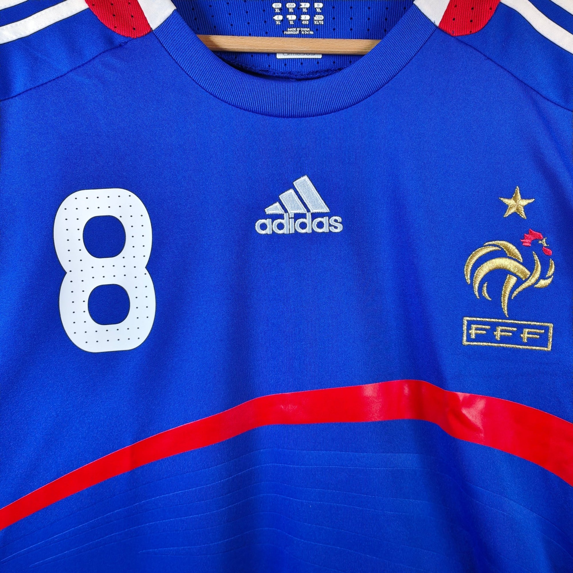 2007 - 08 France Home Shirt Anelka 8 (XL) - Eternal Pitch