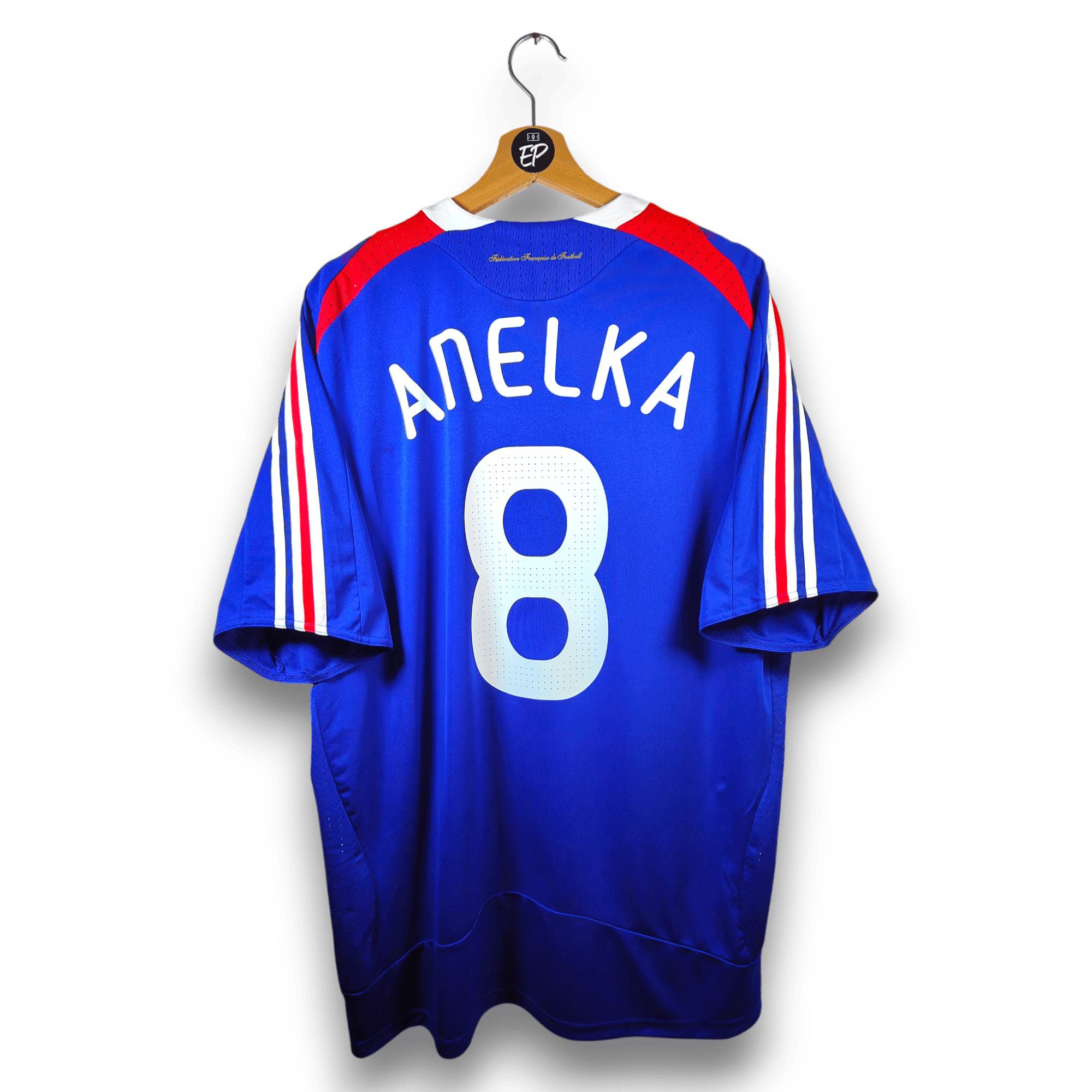 2007 - 08 France Home Shirt Anelka 8 (XL) - Eternal Pitch