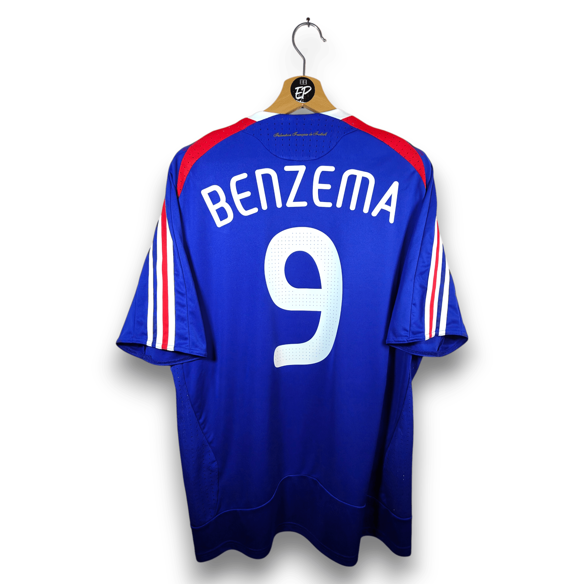 2007 - 08 France Home Shirt Benzema 9 - 8.5/10 - (L) - Eternal Pitch