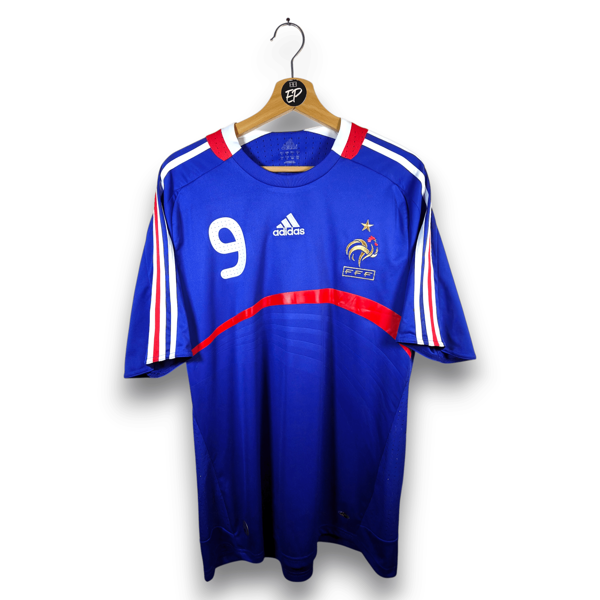 2007 - 08 France Home Shirt Benzema 9 - 8.5/10 - (L) - Eternal Pitch