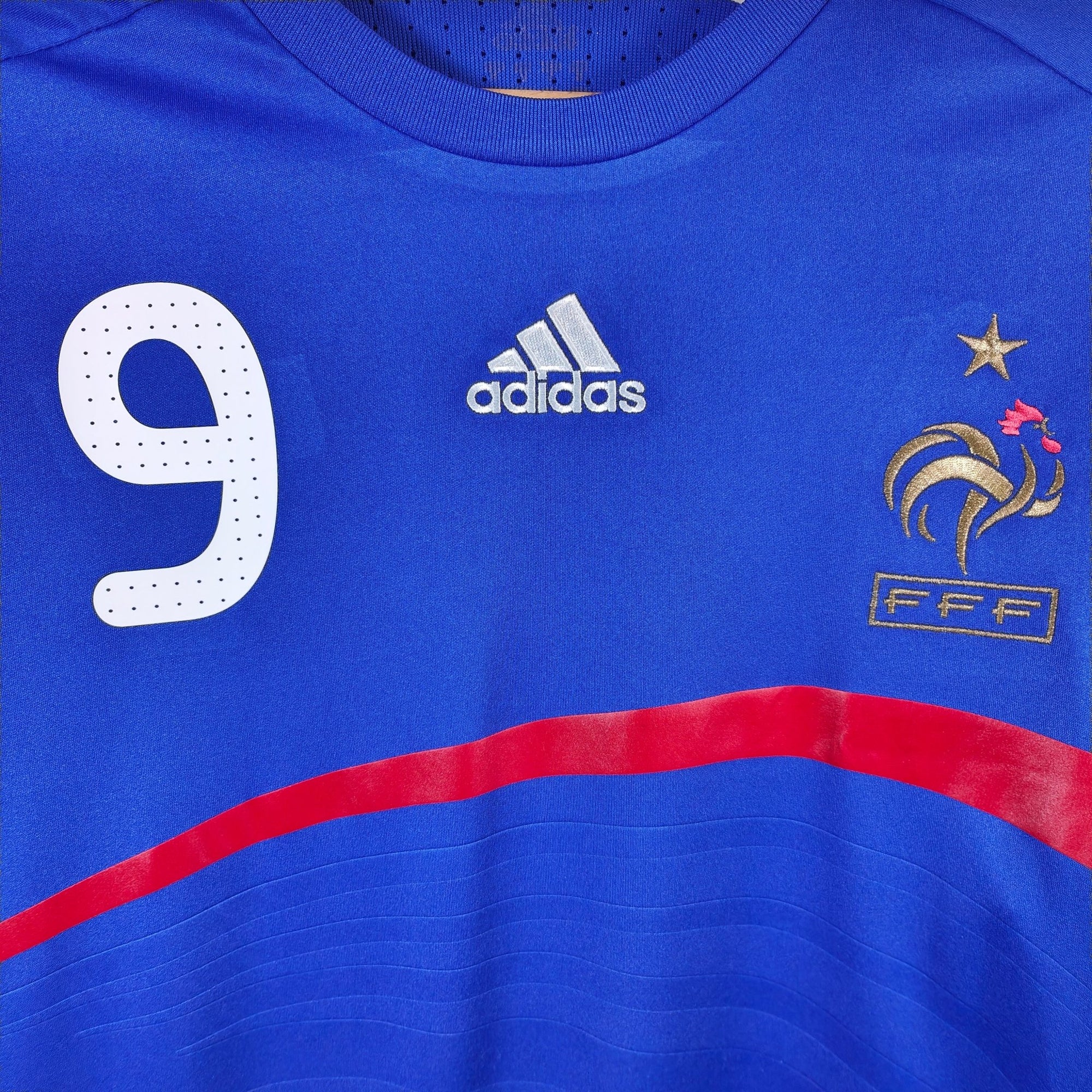 2007 - 08 France Home Shirt Benzema 9 - 9/10 - (M) - Eternal Pitch