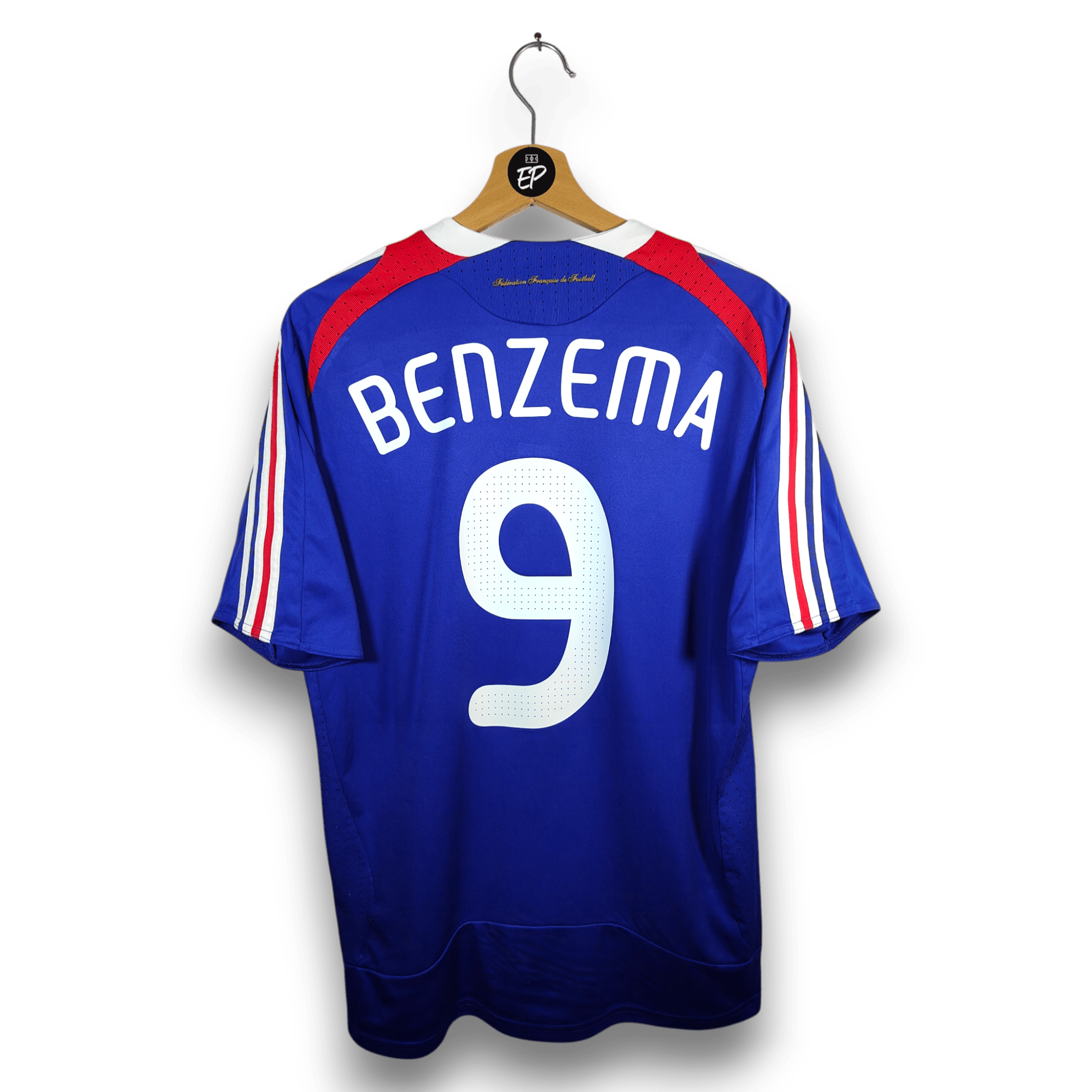 2007 - 08 France Home Shirt Benzema 9 - 9/10 - (M) - Eternal Pitch