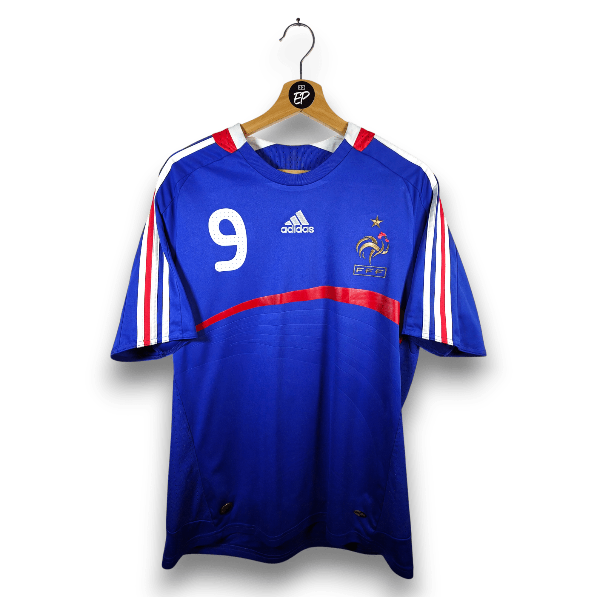 2007 - 08 France Home Shirt Benzema 9 - 9/10 - (M) - Eternal Pitch