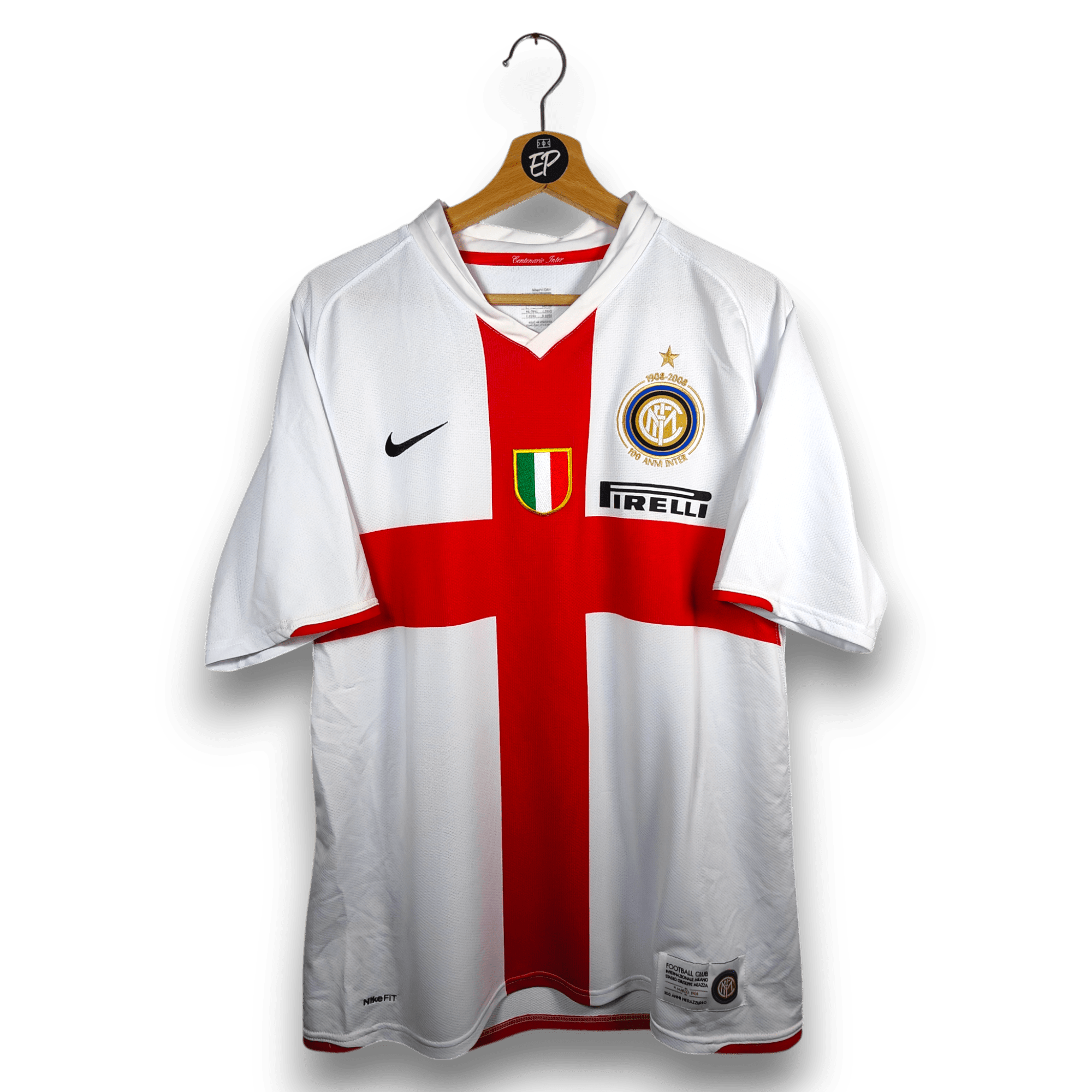2007 - 08 Inter Milan Away Centenary Shirt Zanetti 4 - 8/10 - (L) - Eternal Pitch