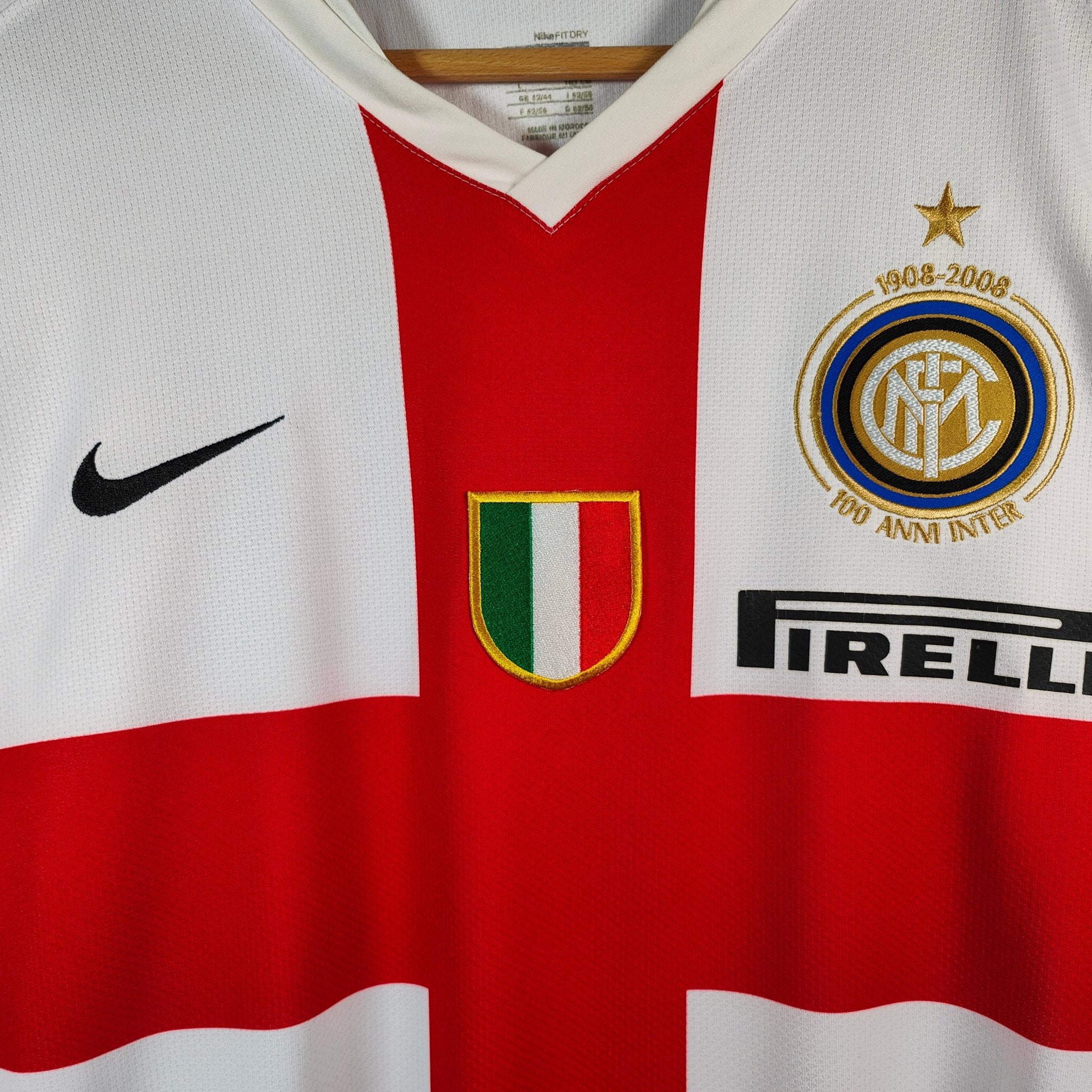 2007-08 Inter Milan Away Centenary Shirt Zanetti #4 - 8/10 - (L