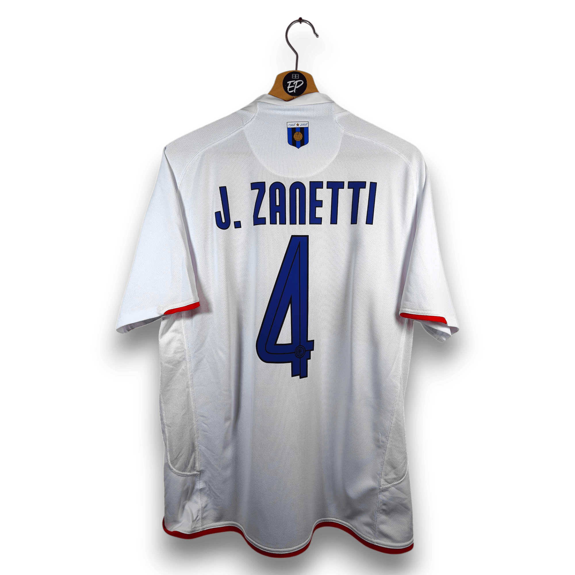 2007 - 08 Inter Milan Away Centenary Shirt Zanetti 4 - 8/10 - (L) - Eternal Pitch