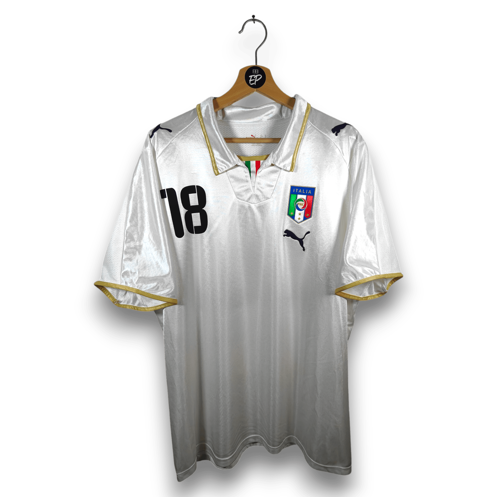 2007 - 08 Italy Away Shirt Cassano 18 - 8/10 - (XL) - Eternal Pitch