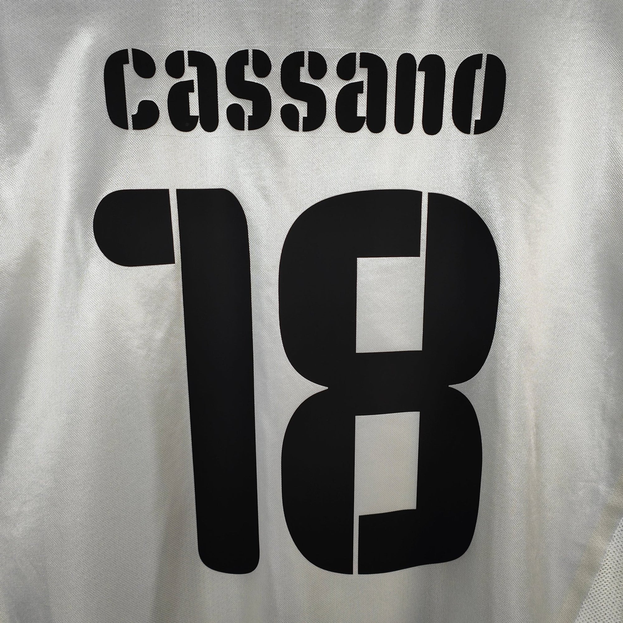 2007 - 08 Italy Away Shirt Cassano 18 - 8/10 - (XL) - Eternal Pitch