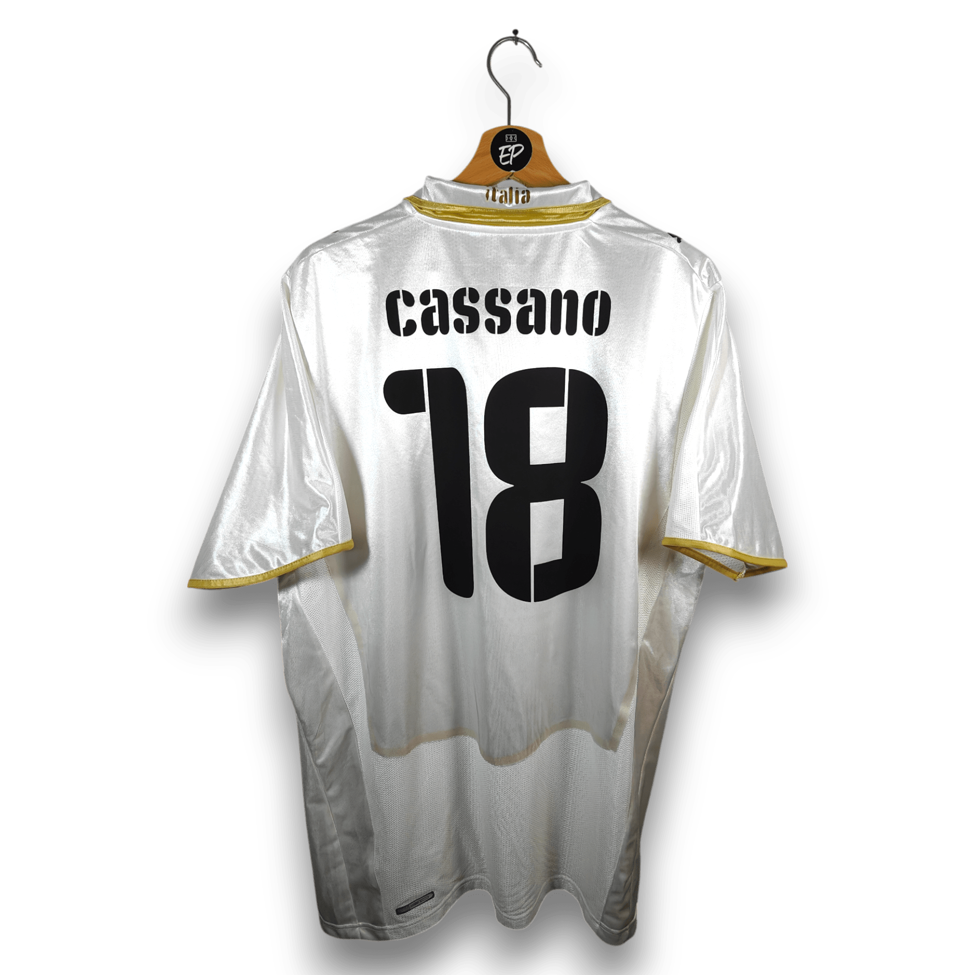 2007 - 08 Italy Away Shirt Cassano 18 - 8/10 - (XL) - Eternal Pitch