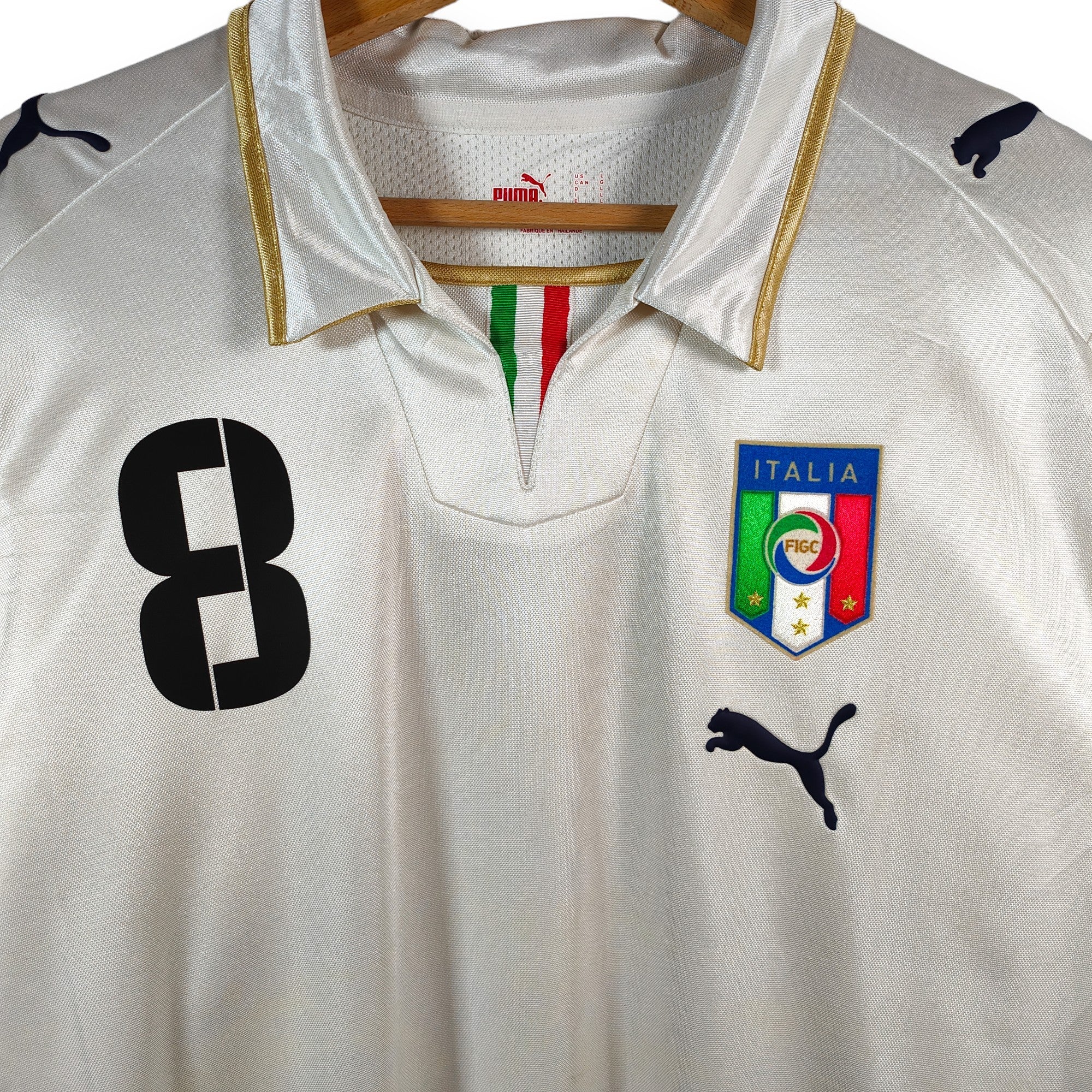 2007 - 08 Italy Away Shirt Gattuso 8 (L) - Eternal Pitch