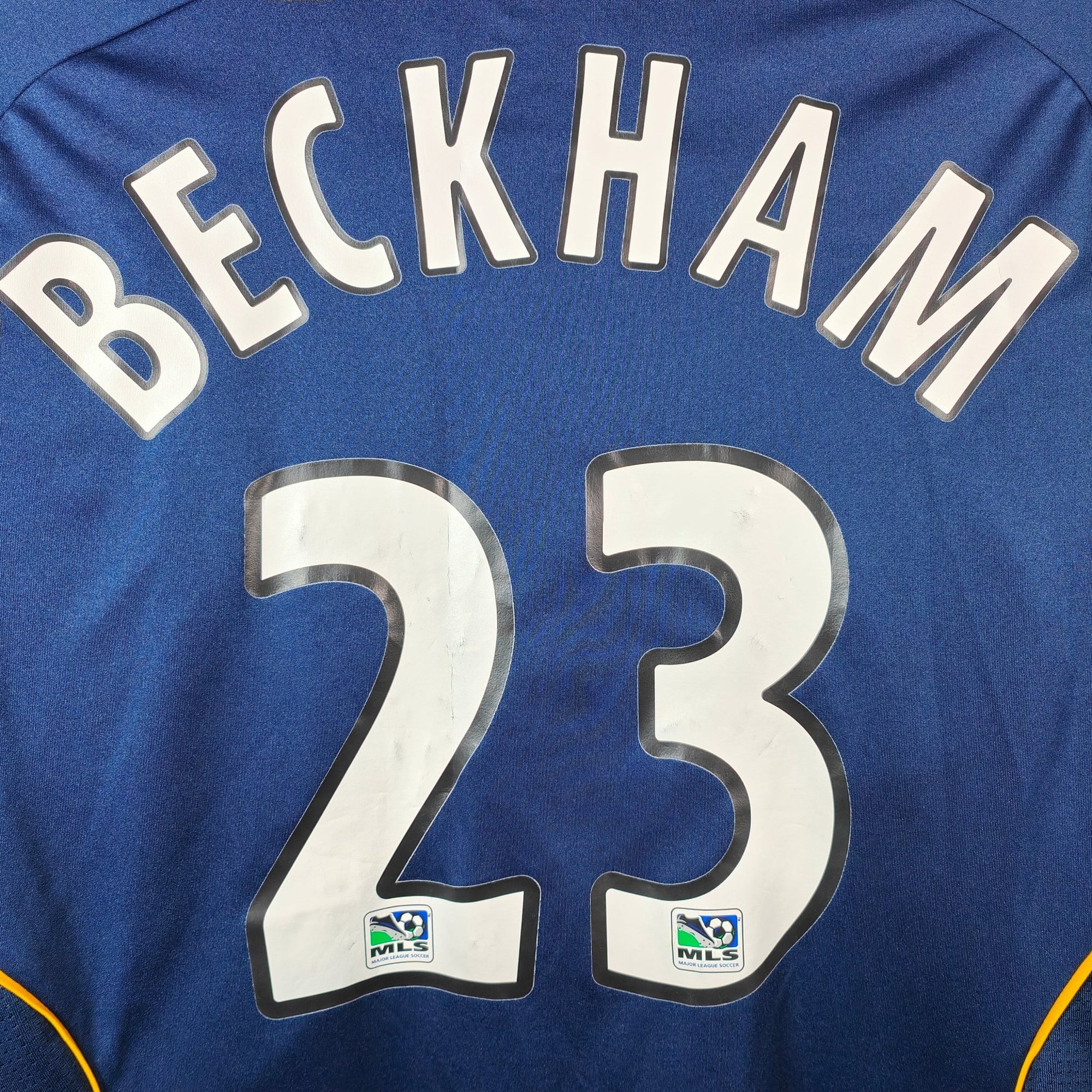 2007 - 08 Los Angeles Galaxy Away Shirt Beckham 23 - 8/10 - (M) - Eternal Pitch