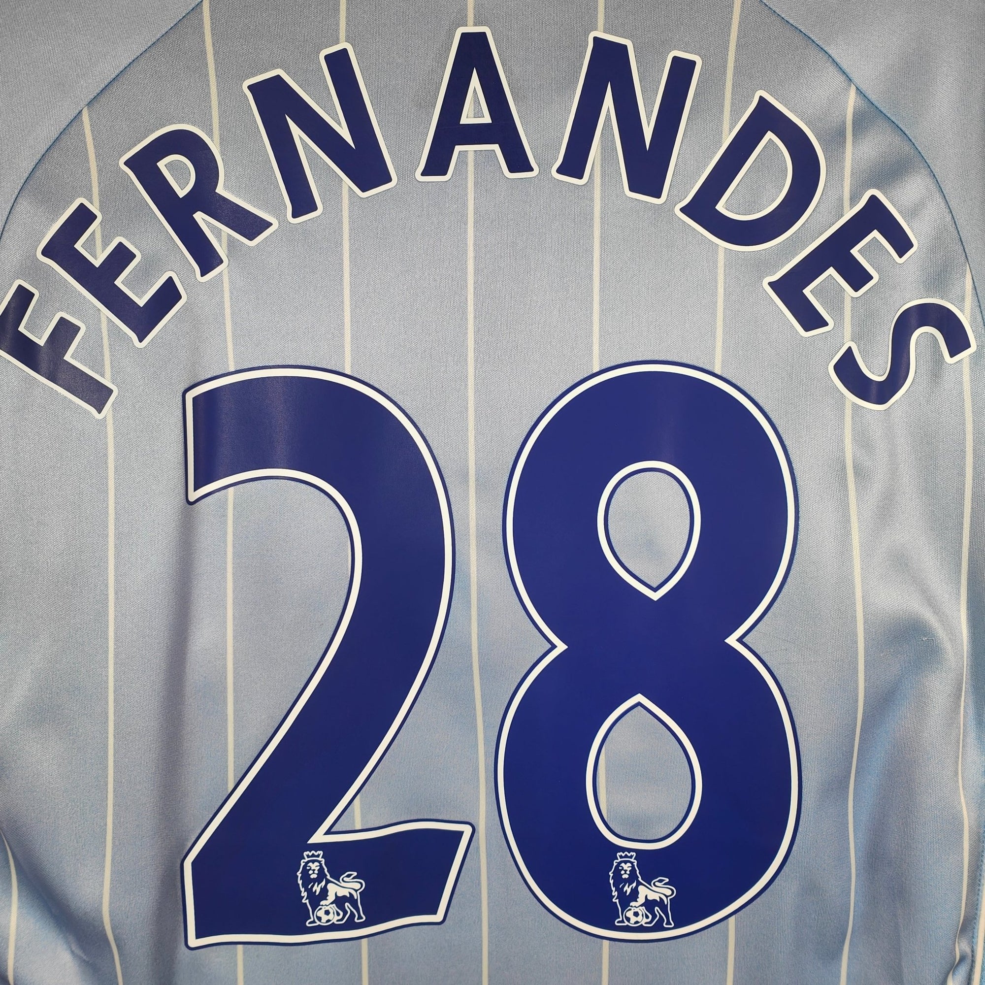 2007 - 08 Manchester City Home Shirt Fernandes 28 - 8.5/10 - (M) - Eternal Pitch