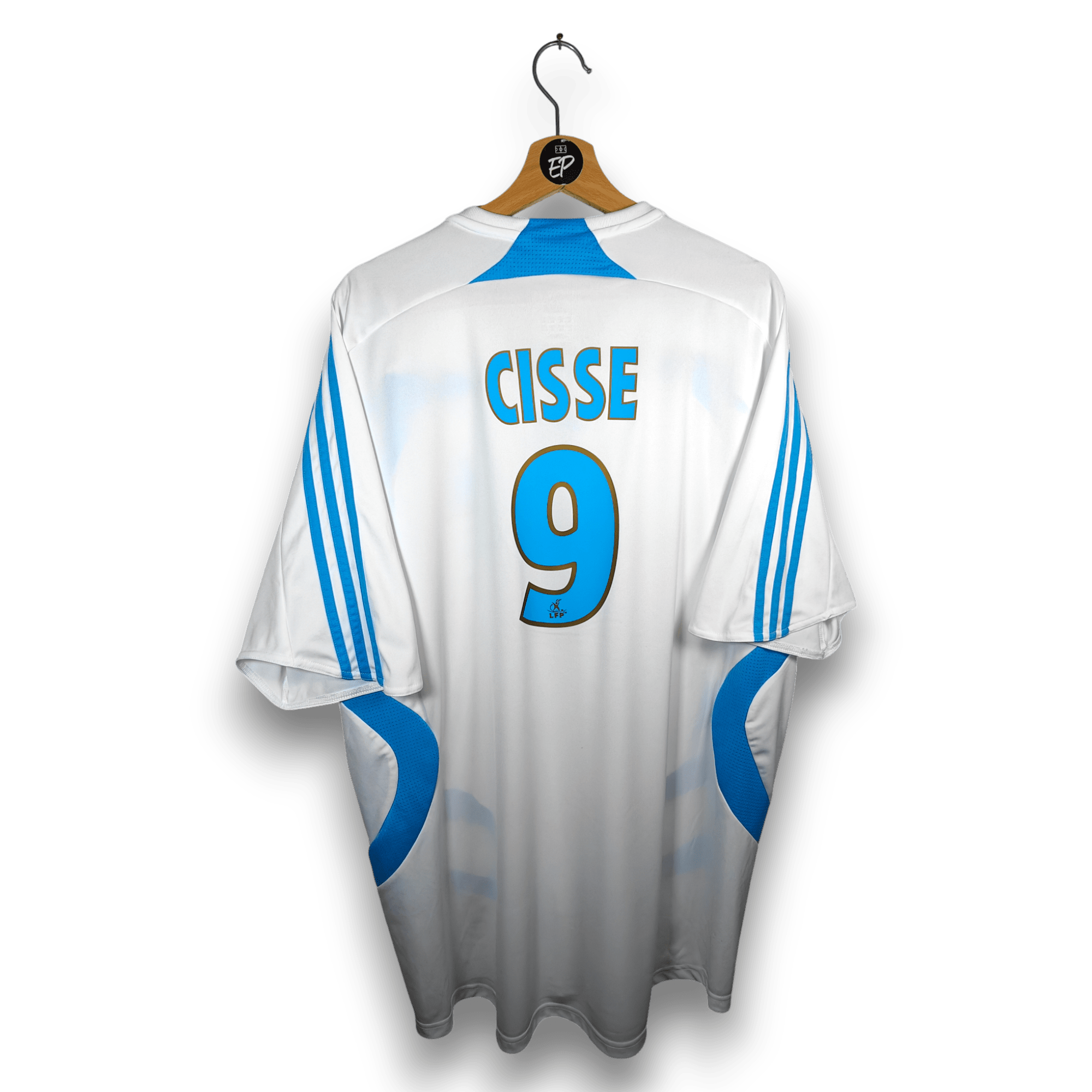 2007 - 08 Olympique Marseille Home Shirt Cisse 9 - 9.5/10 - (XXL) - Eternal Pitch