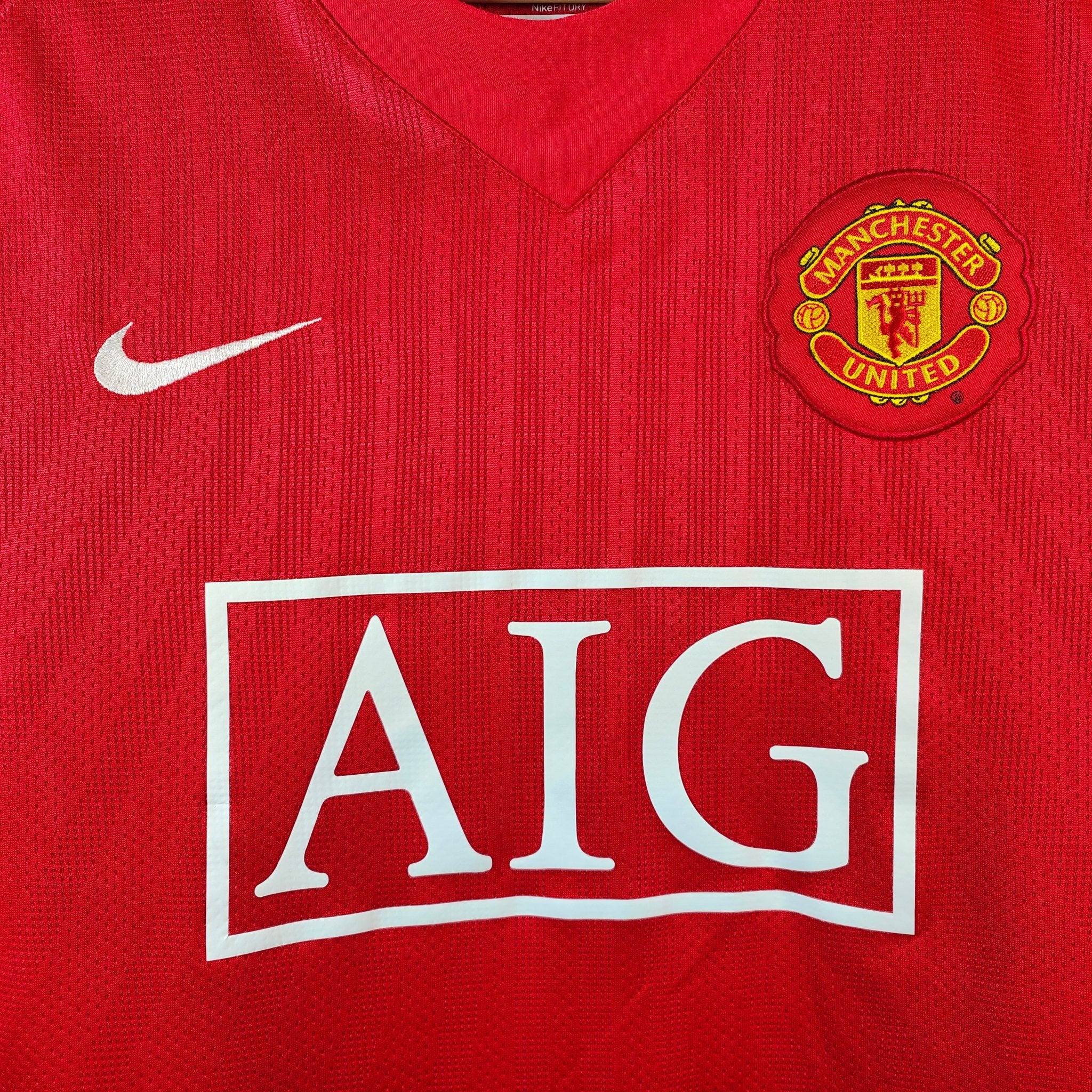 【正規07-09 Manchester U CL  Ronaldo#7】 Manchester United 2007-09 Home Shirt (L) Ronaldo #7 (Excellent