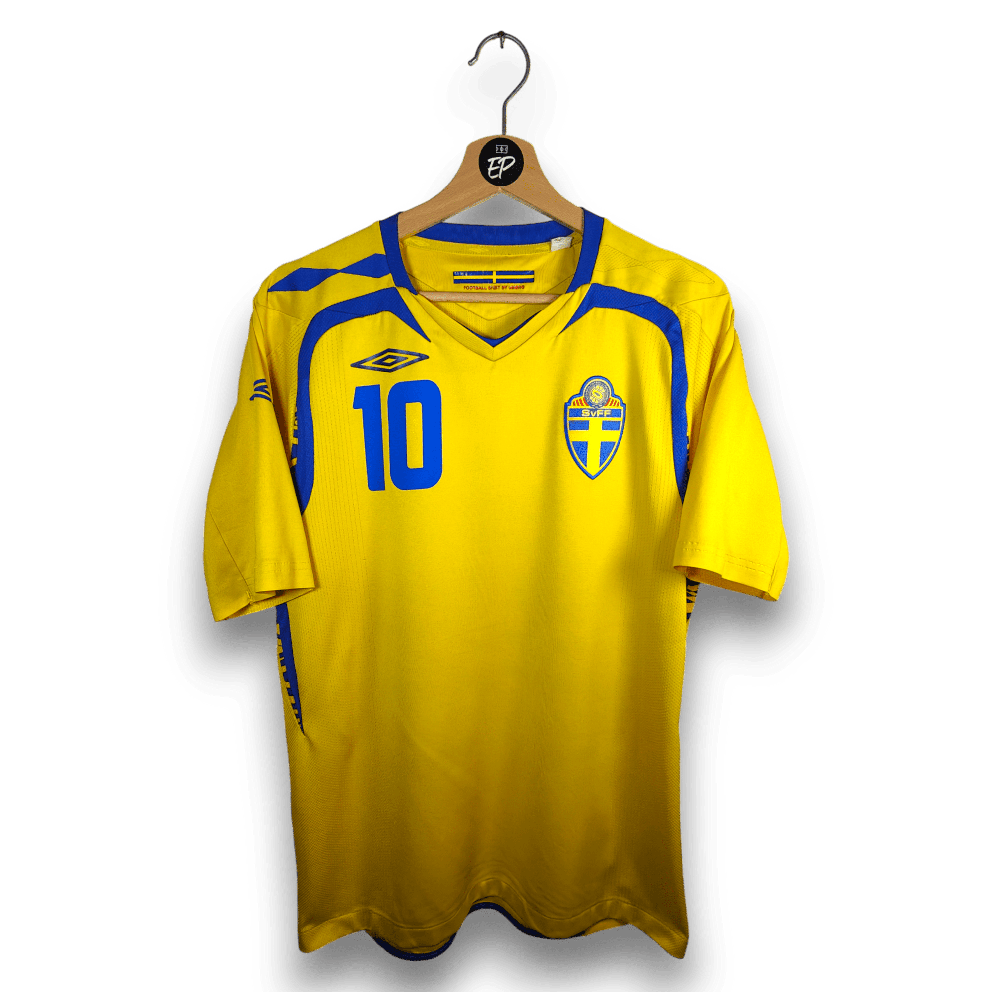 2007 - 09 Sweden Home Shirt Ibrahimovic 10 - 9/10 - (M) - Eternal Pitch
