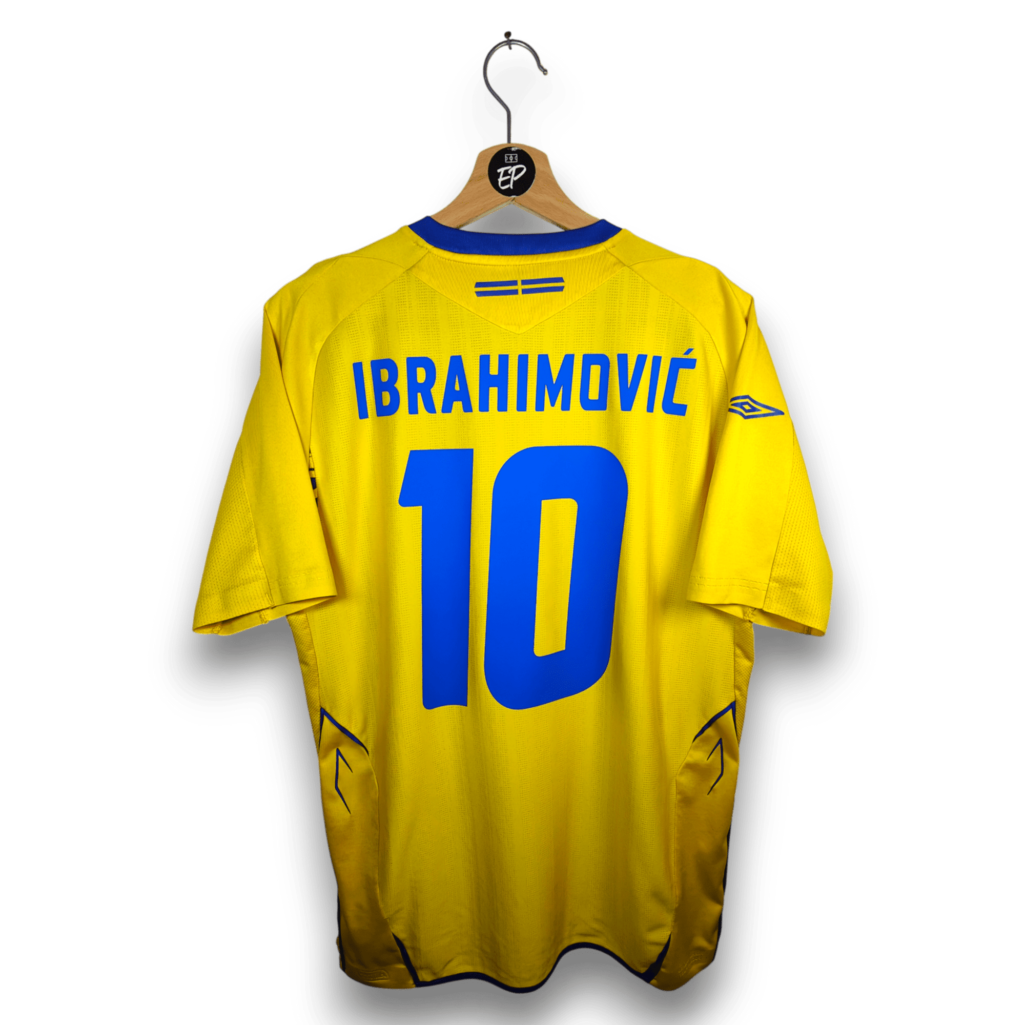 2007 - 09 Sweden Home Shirt Ibrahimovic 10 - 9/10 - (M) - Eternal Pitch