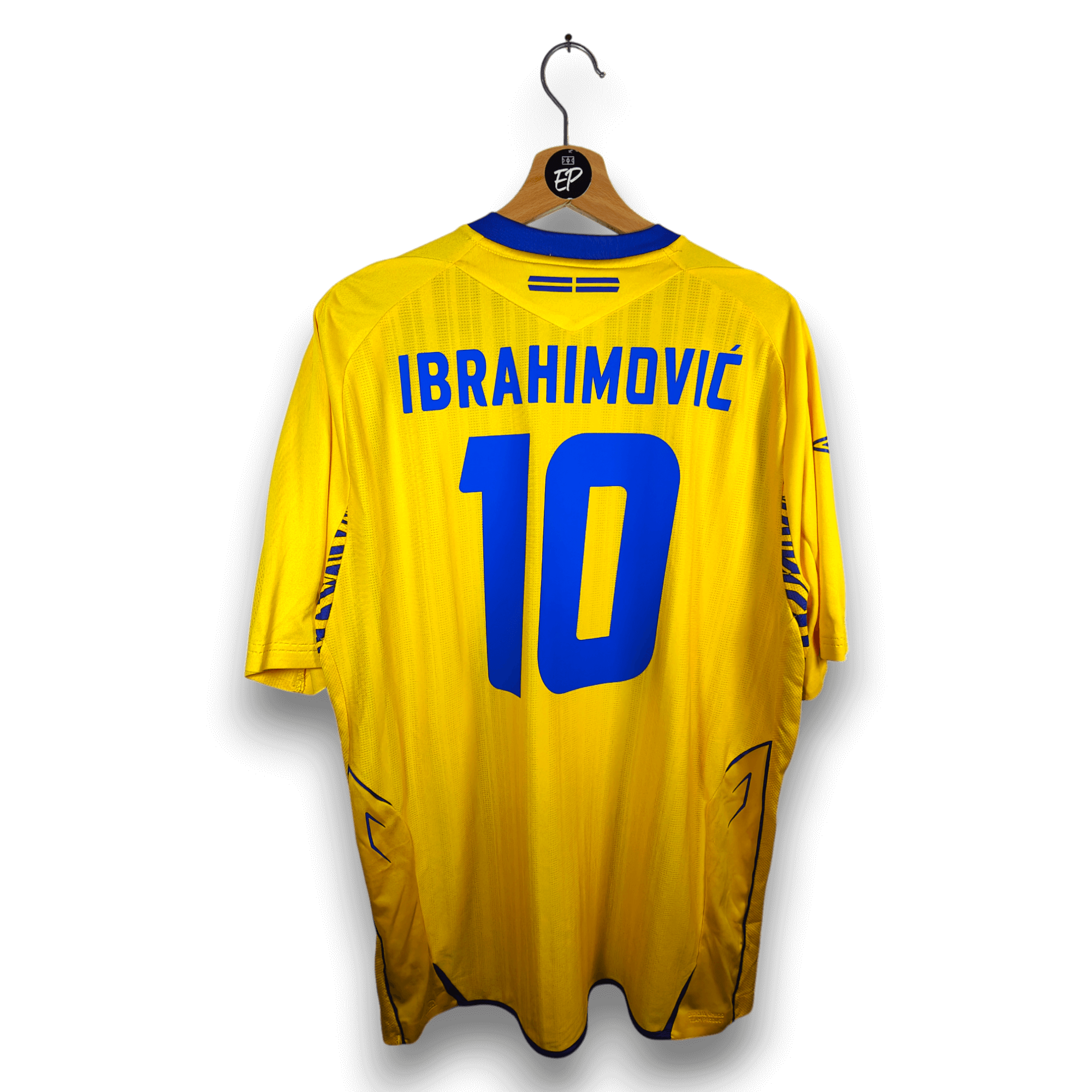 2007 - 09 Sweden Home Shirt Ibrahimovic 10 - 9.5/10 - (XL) - Eternal Pitch