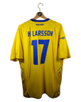 2007 - 09 Sweden Home Shirt Larsson 17 (L) - Eternal Pitch
