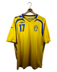 2007 - 09 Sweden Home Shirt Larsson 17 (L) - Eternal Pitch