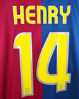 2008 - 09 FC Barcelona Home Shirt Henry 14 - 9/10 - (XL) - Eternal Pitch