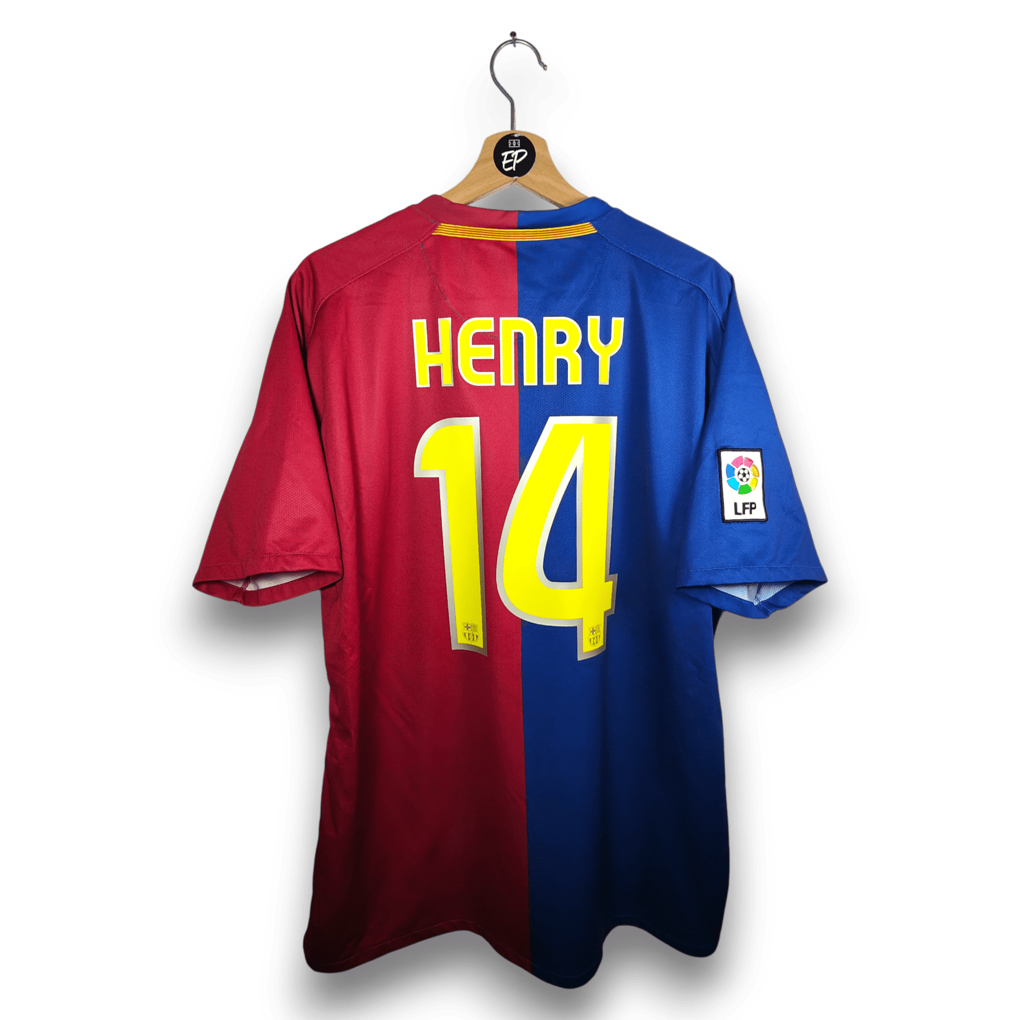 2008 - 09 FC Barcelona Home Shirt Henry 14 - 9/10 - (XL) - Eternal Pitch