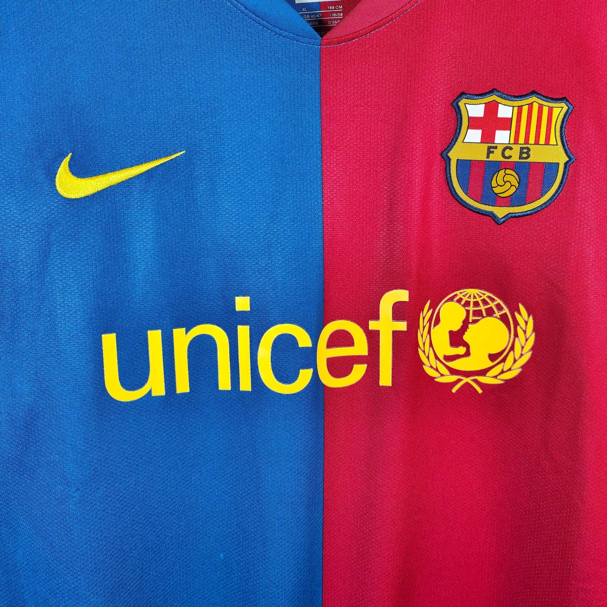 2008 - 09 FC Barcelona Home Shirt Messi 10 - 9/10 - (XL) - Eternal Pitch