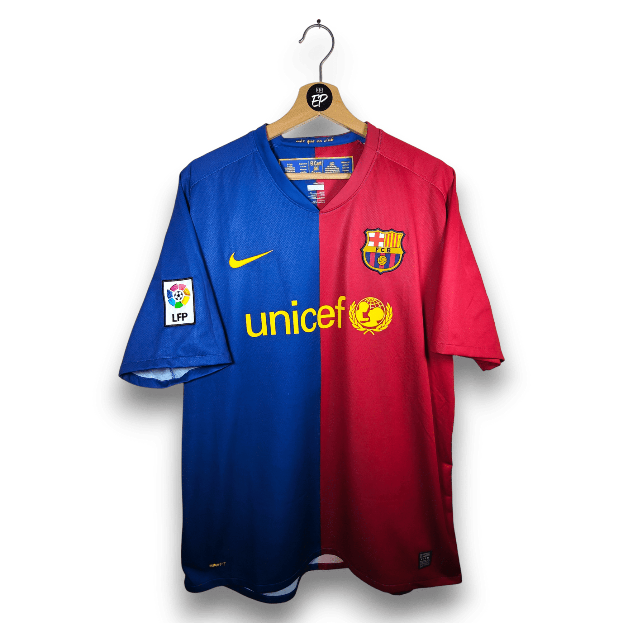 2008 - 09 FC Barcelona Home Shirt Messi 10 - 9/10 - (XL) - Eternal Pitch