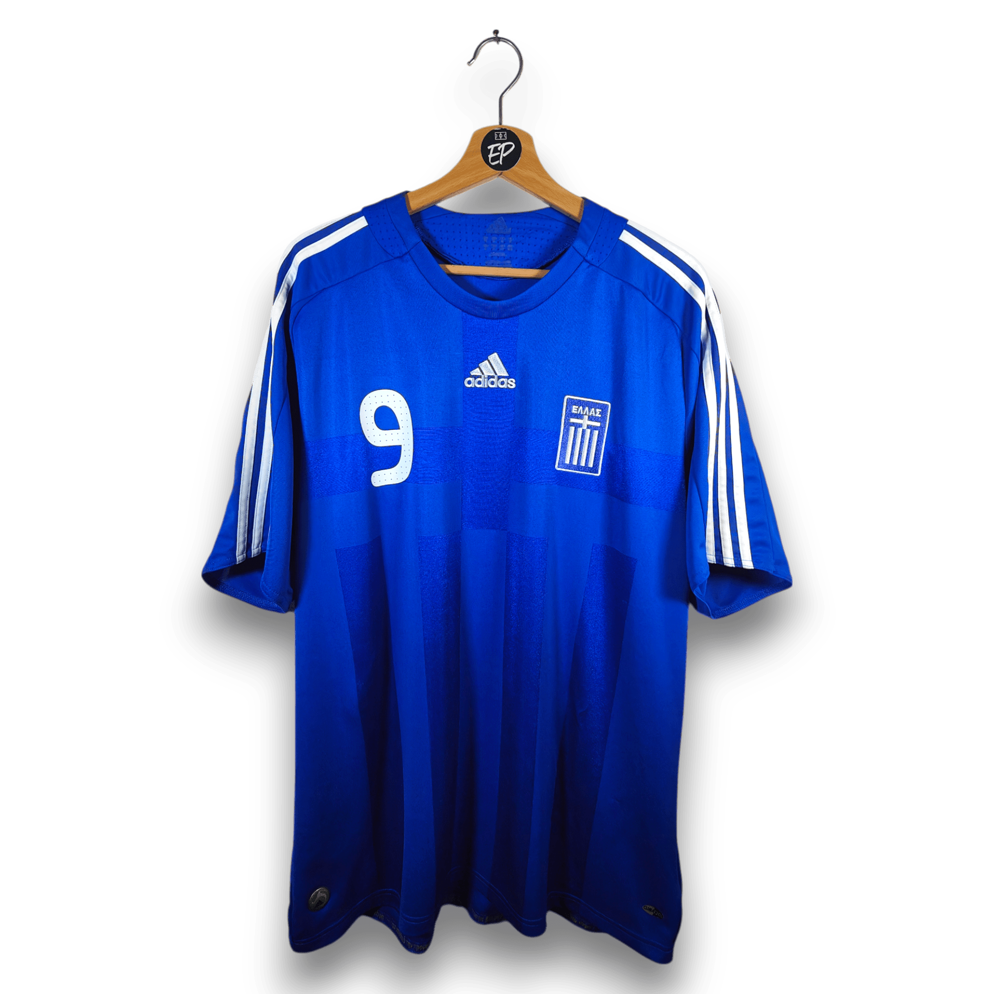 2008 - 09 Greece Home Shirt Charisteas 9 - 8.5/10 - (XL) - Eternal Pitch