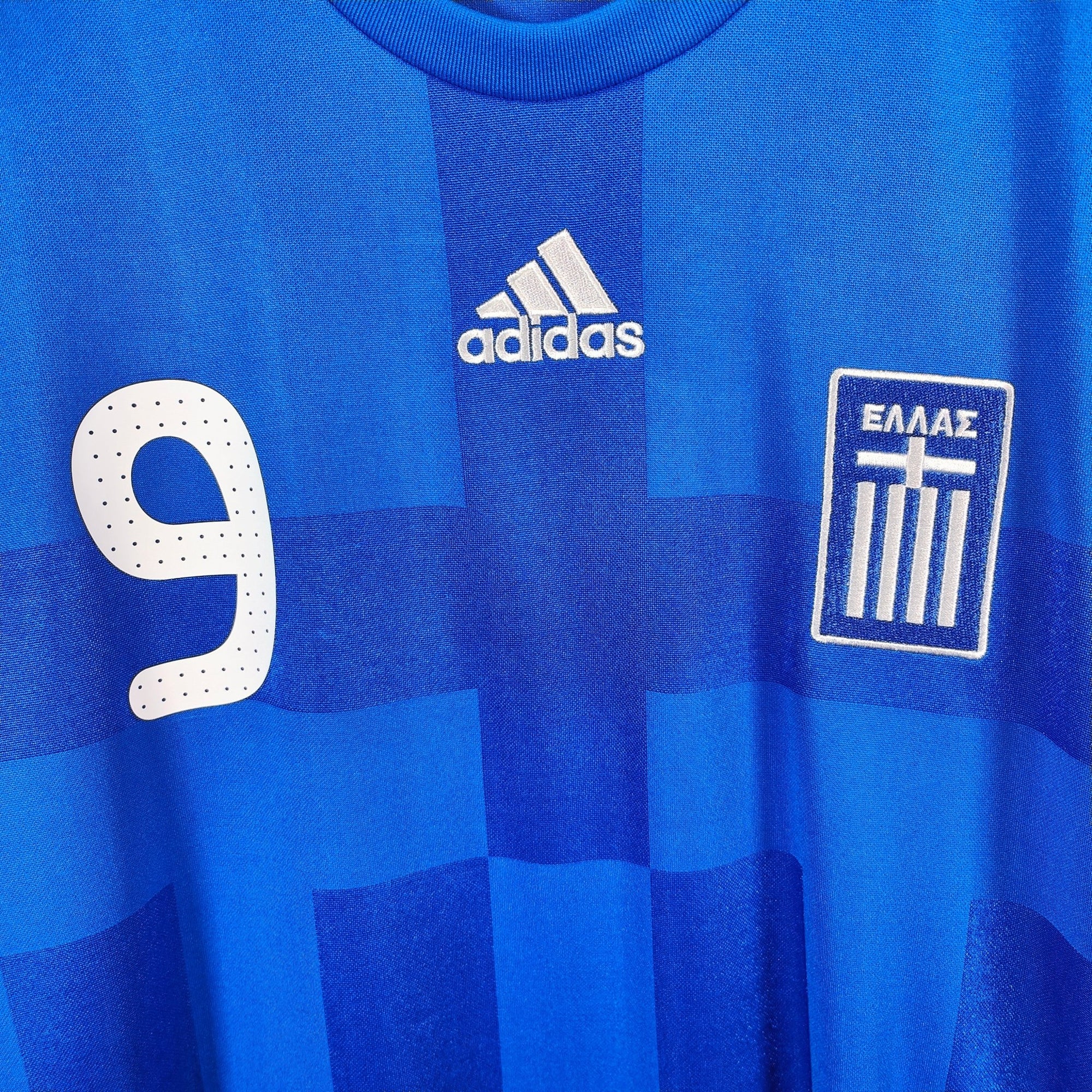 2008 - 09 Greece Home Shirt Charisteas 9 - 8.5/10 - (XL) - Eternal Pitch