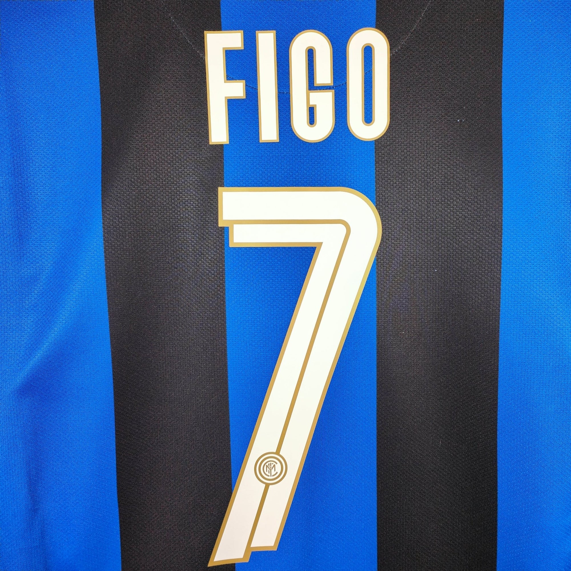 2008 - 09 Inter Milan Home Shirt Figo 7 - 9/10 - (M) - Eternal Pitch
