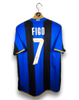 2008 - 09 Inter Milan Home Shirt Figo 7 - 9/10 - (M) - Eternal Pitch