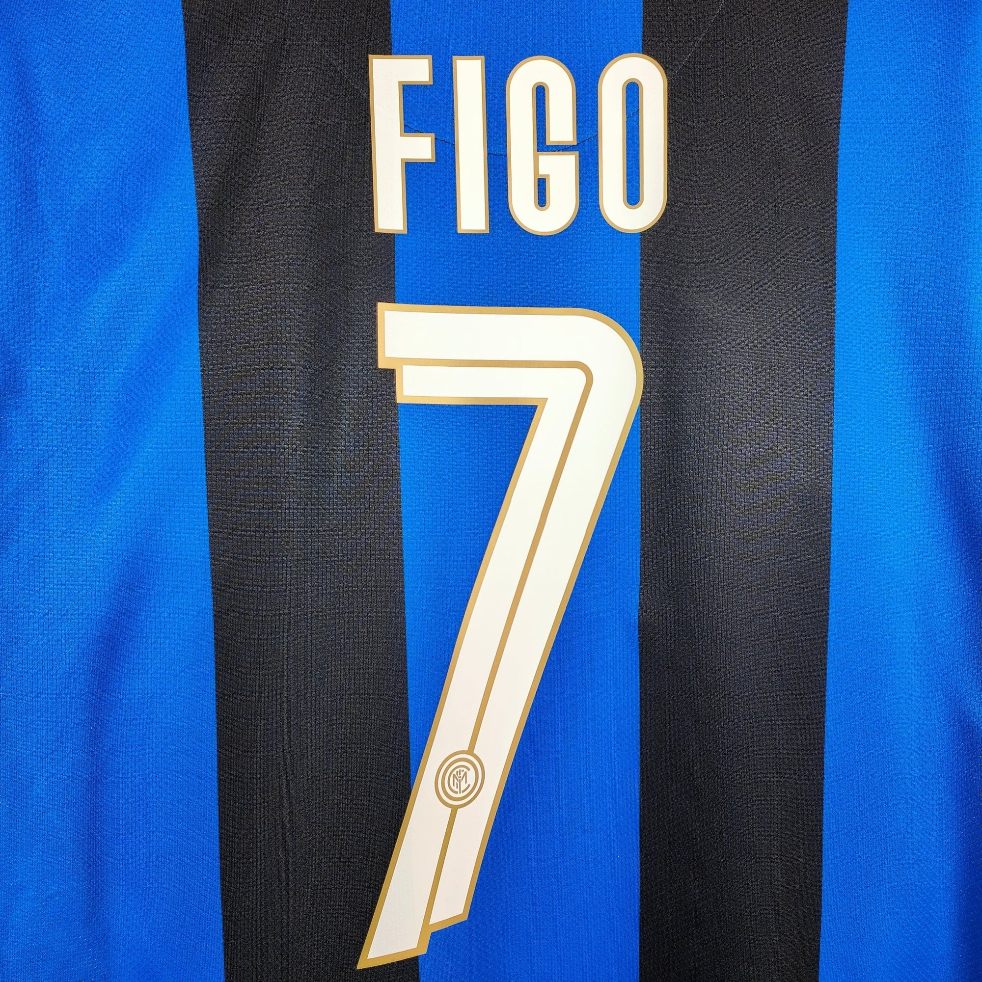 2008 - 09 Inter Milan Home Shirt Figo 7 - 9.5/10 - (L) - Eternal Pitch