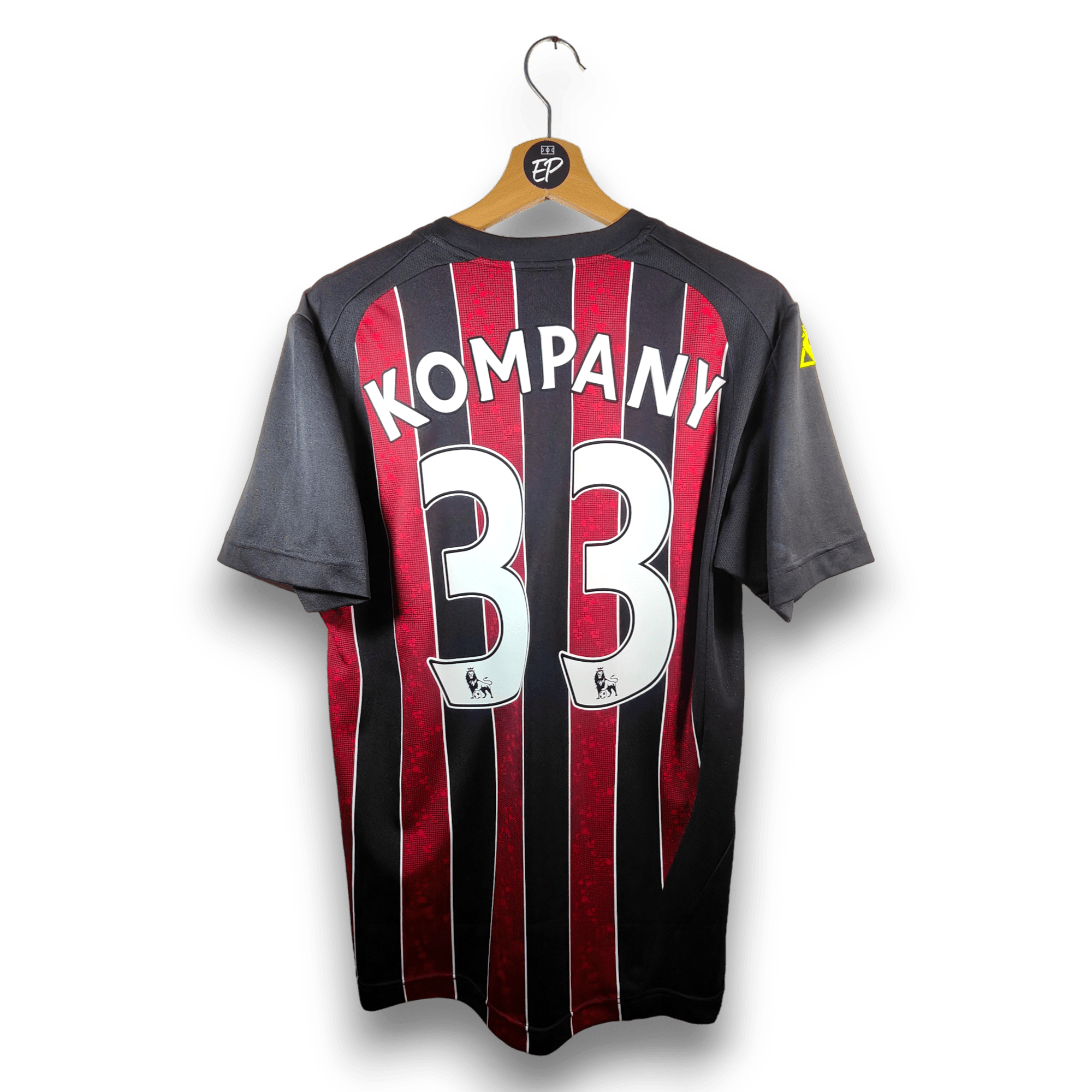 2008 - 09 Manchester City Away Shirt Kompany 33 - 9.5/10 - (M) - Eternal Pitch