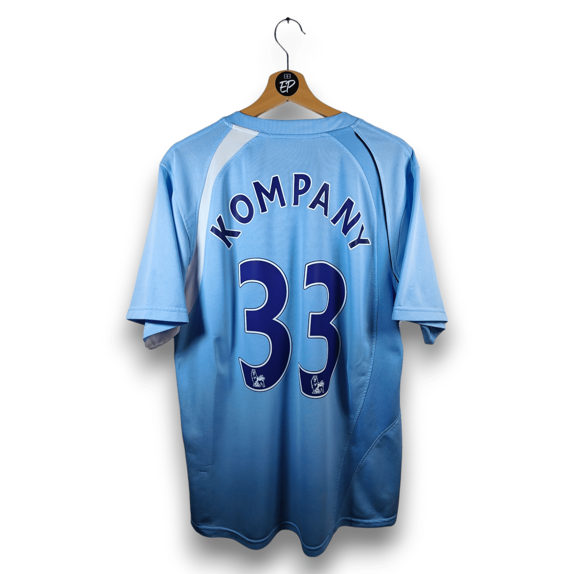 2008 - 09 Manchester City Home Shirt Kompany 33 (L) - Eternal Pitch