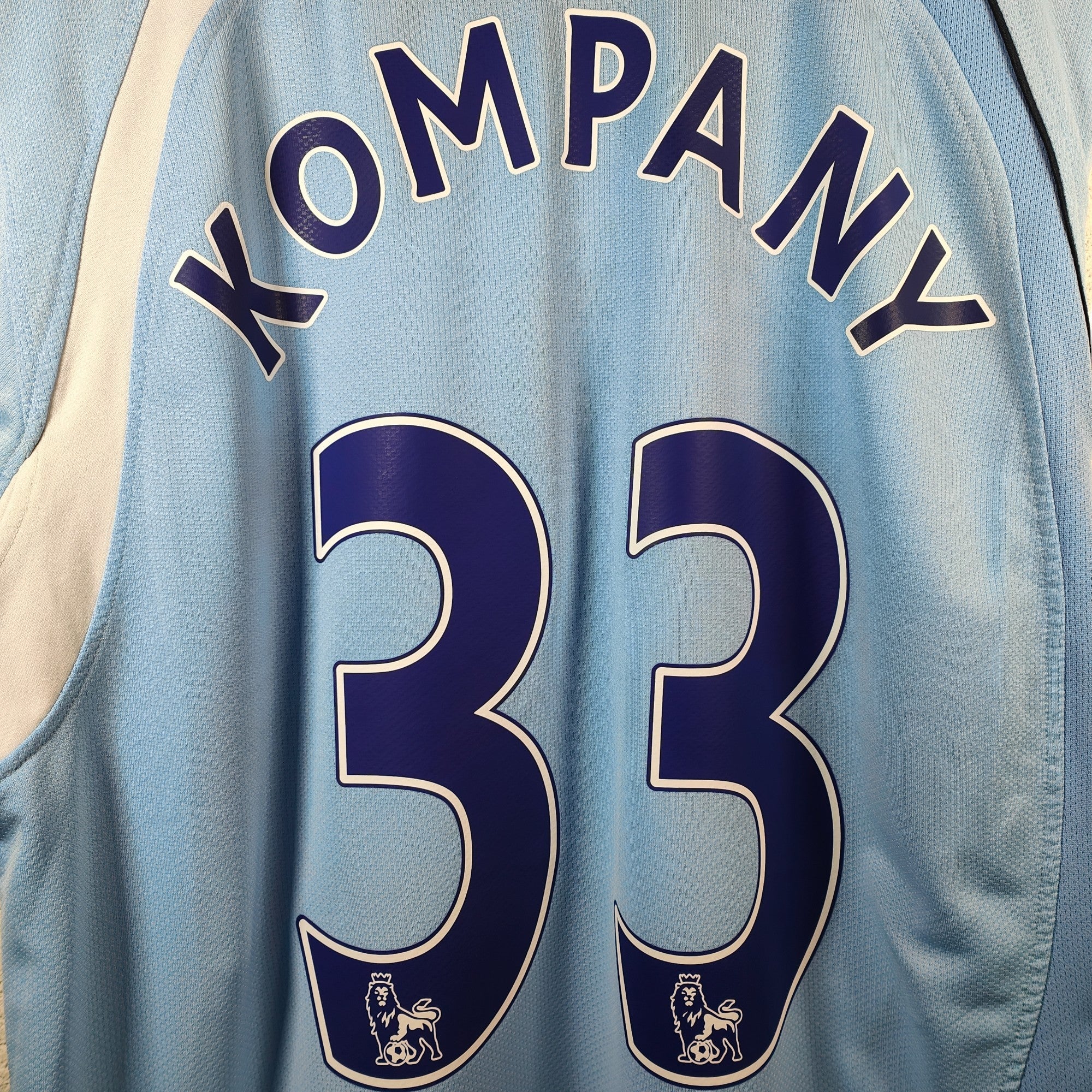 2008 - 09 Manchester City Home Shirt Kompany 33 (L) - Eternal Pitch