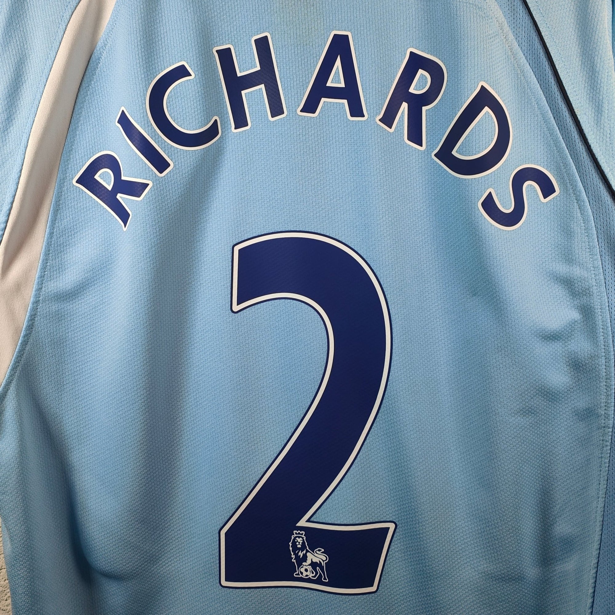 2008 - 09 Manchester City Home Shirt Richards 2 - 7.5/10 - (L) - Eternal Pitch