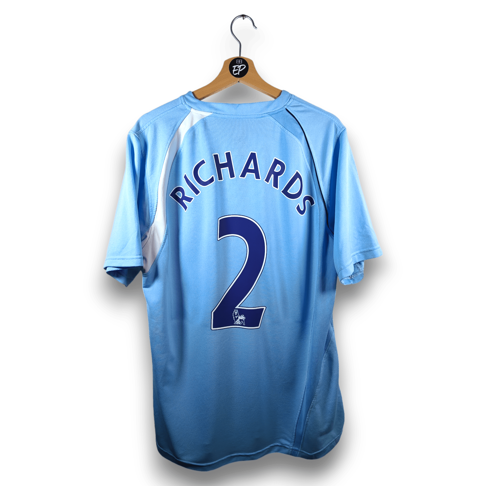 2008 - 09 Manchester City Home Shirt Richards 2 - 7.5/10 - (L) - Eternal Pitch