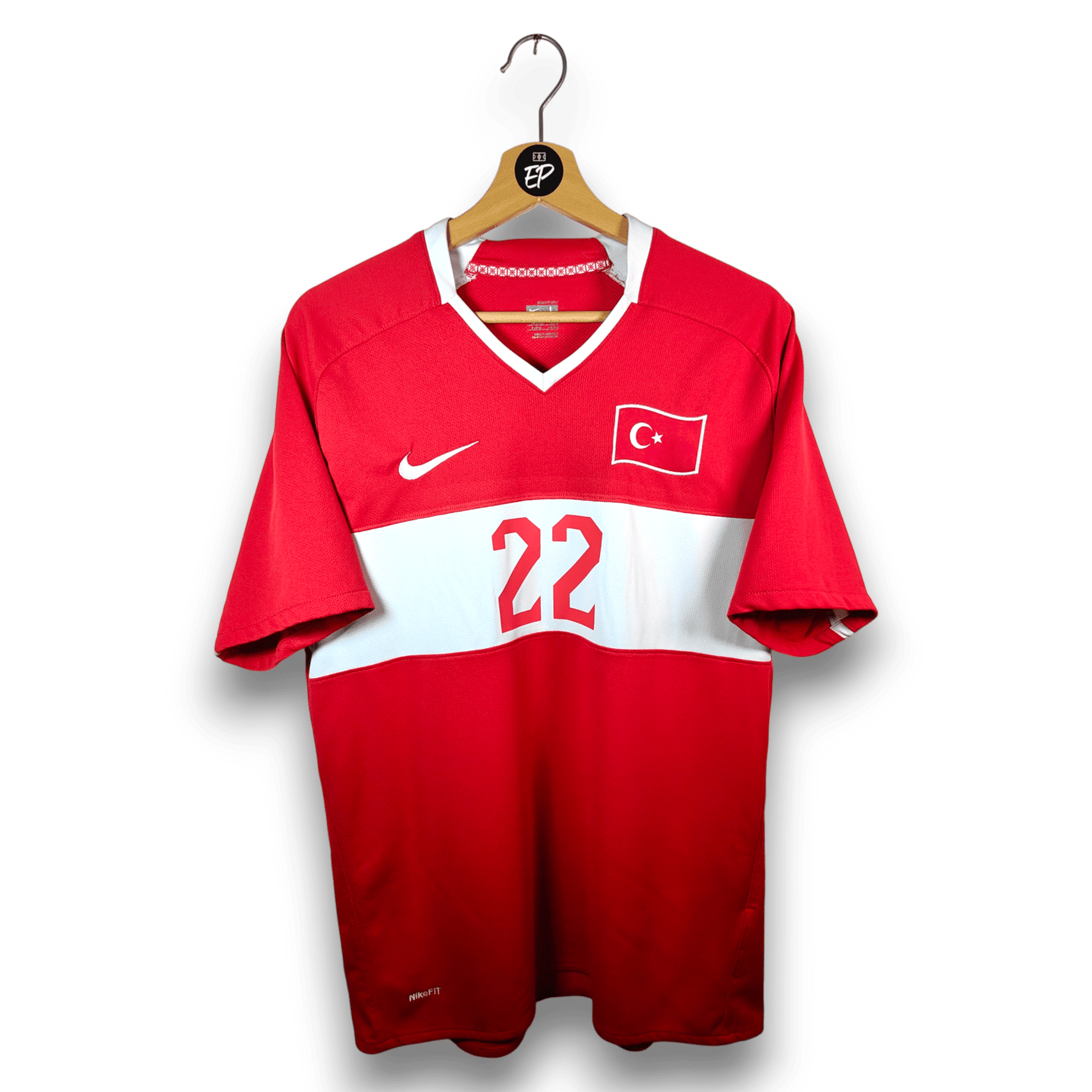 2008 - 09 Turkey Home Shirt Hamit Altintop 22 - 9.5/10 - (L) - Eternal Pitch
