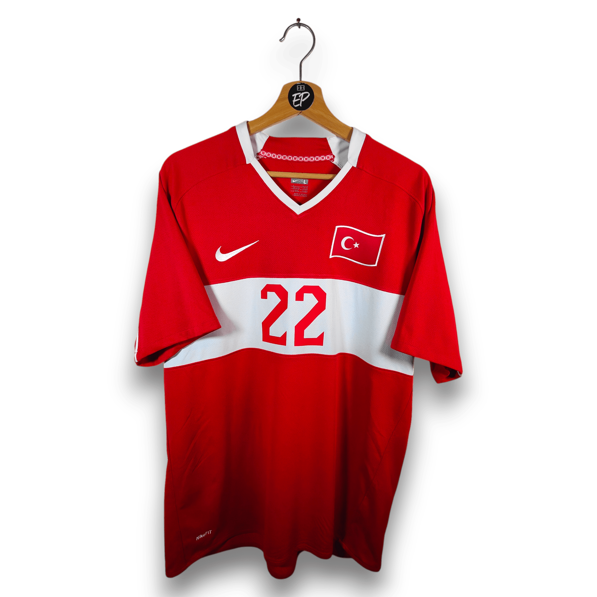 2008 - 09 Turkey Home Shirt Hamit Altintop 22 - 9.5/10 - (L) - Eternal Pitch